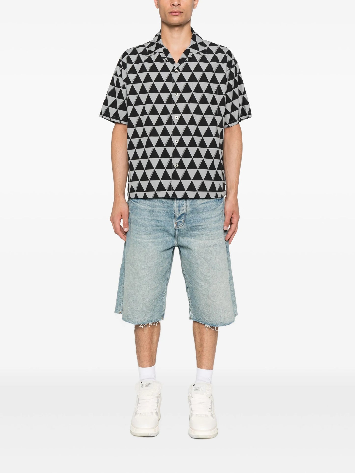 triangle-print shirt