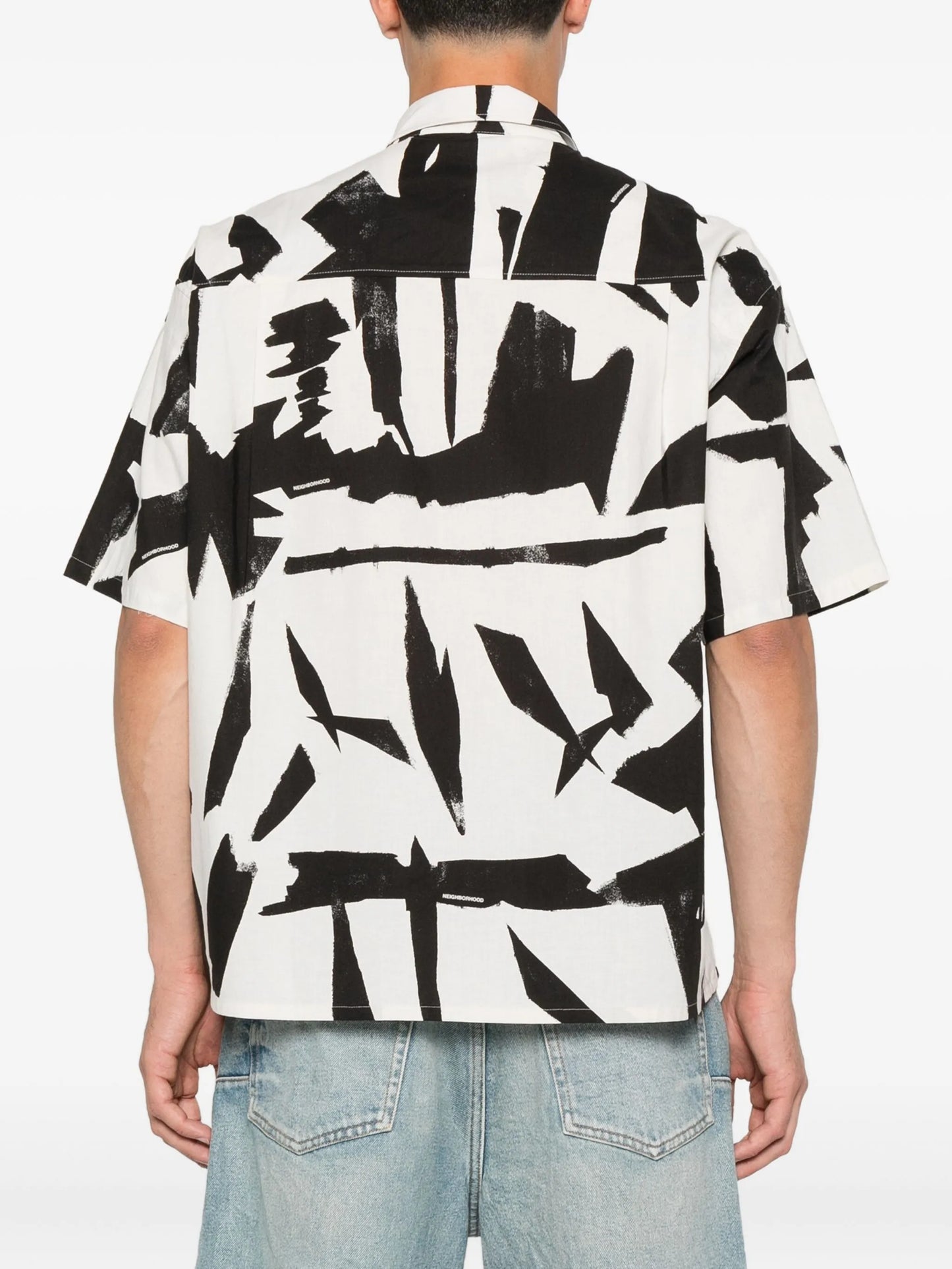 abstract-print shirt