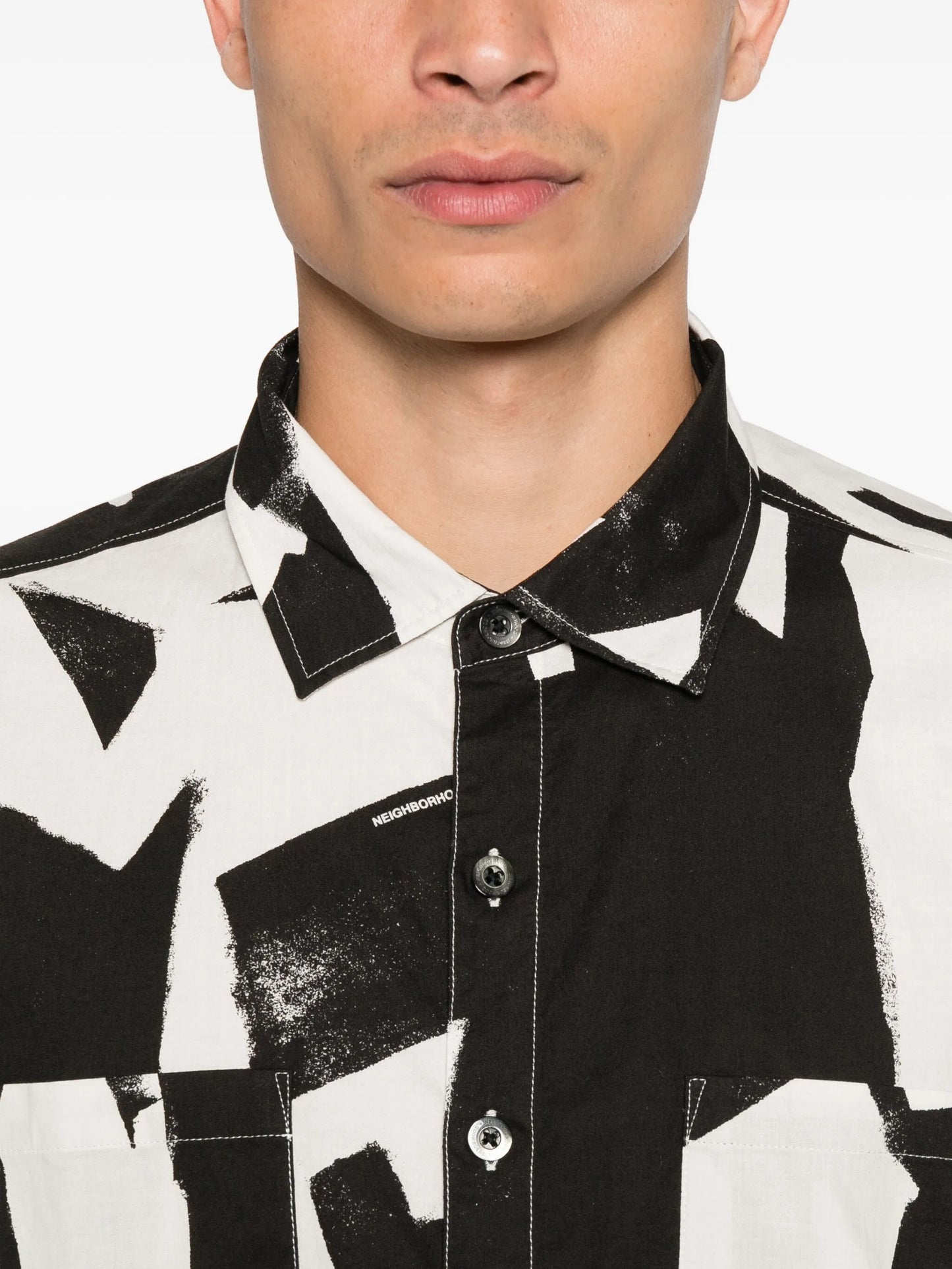 abstract-print shirt