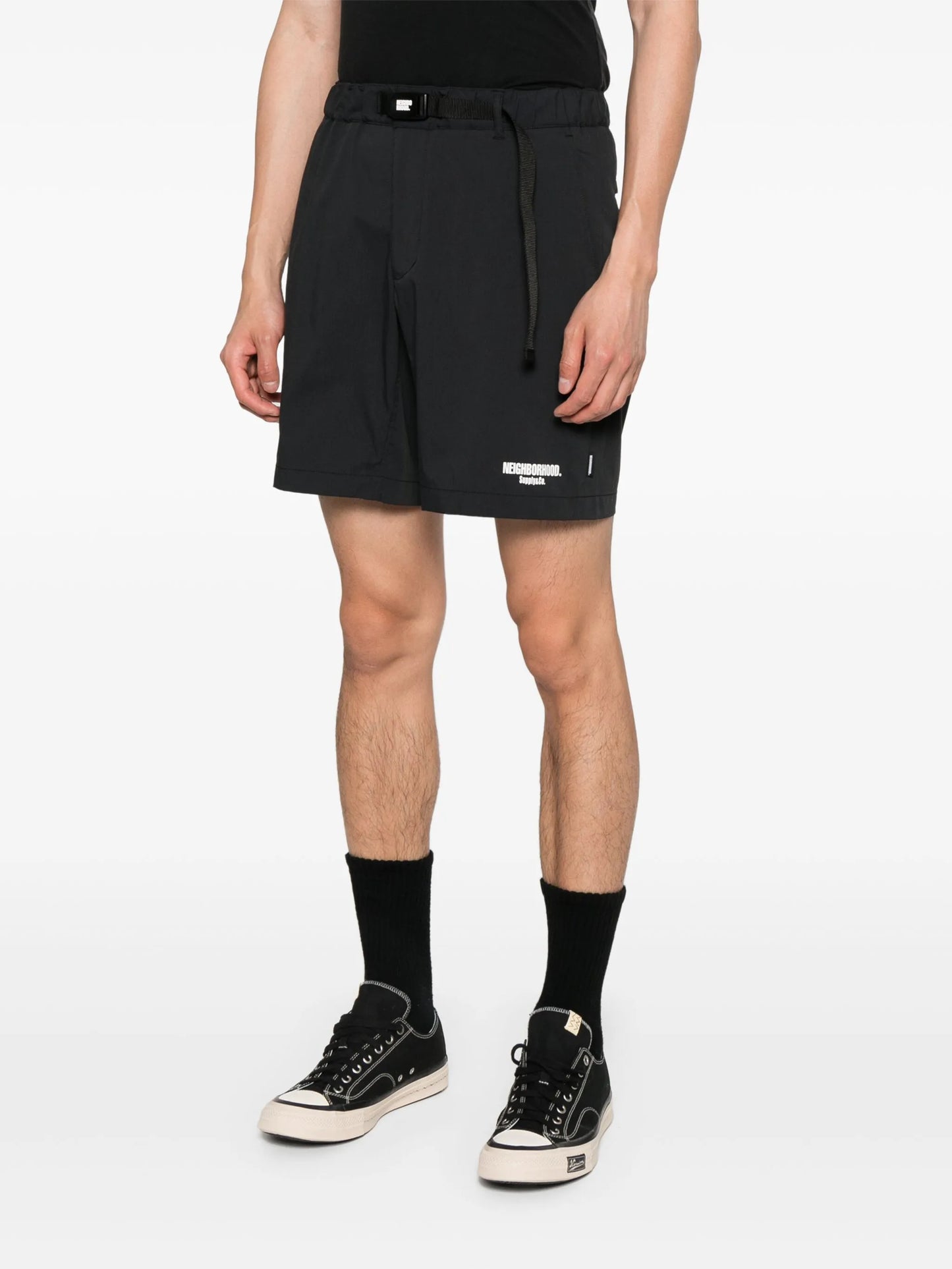 logo-print shorts
