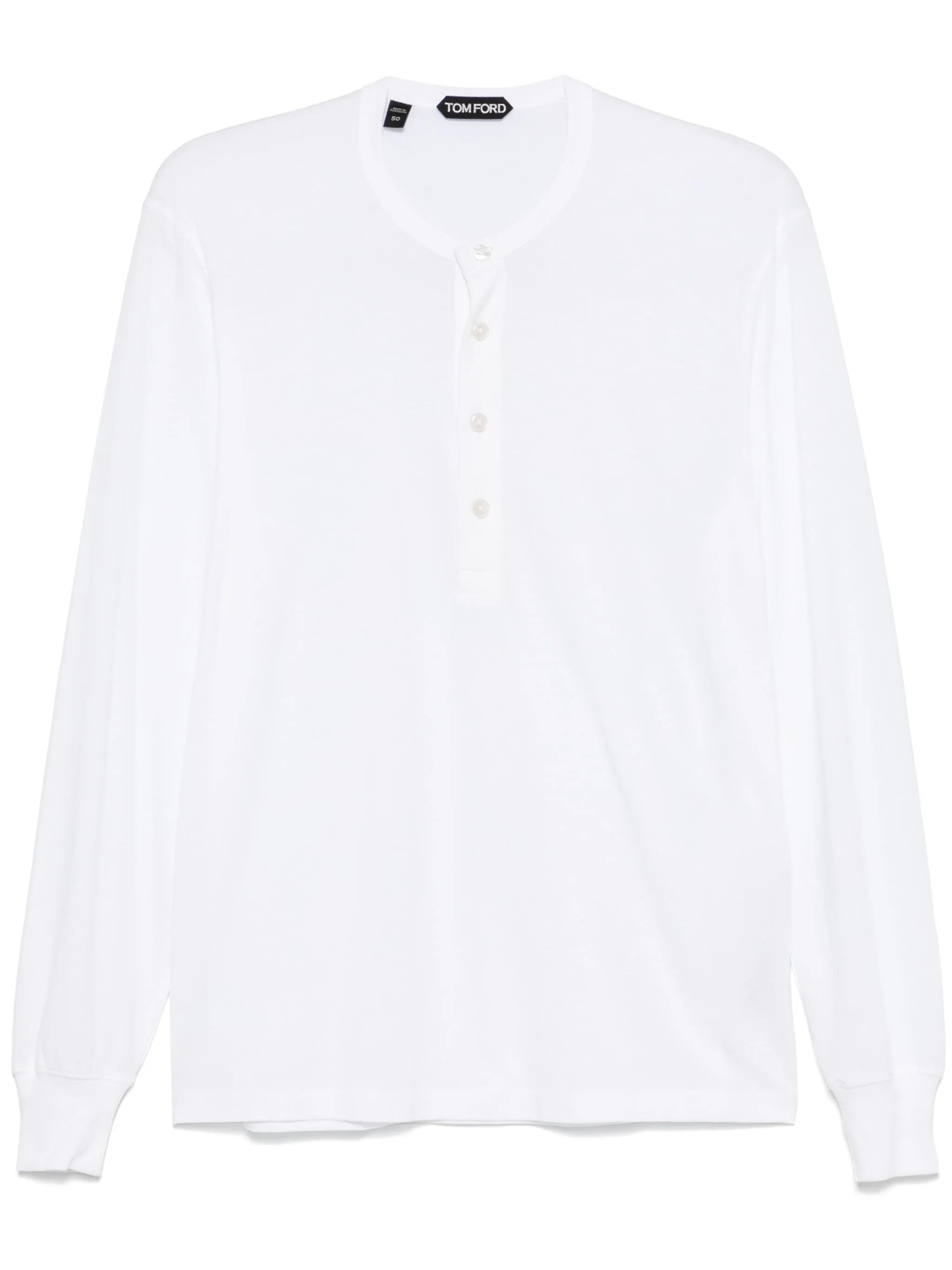 Henley-neck sweater