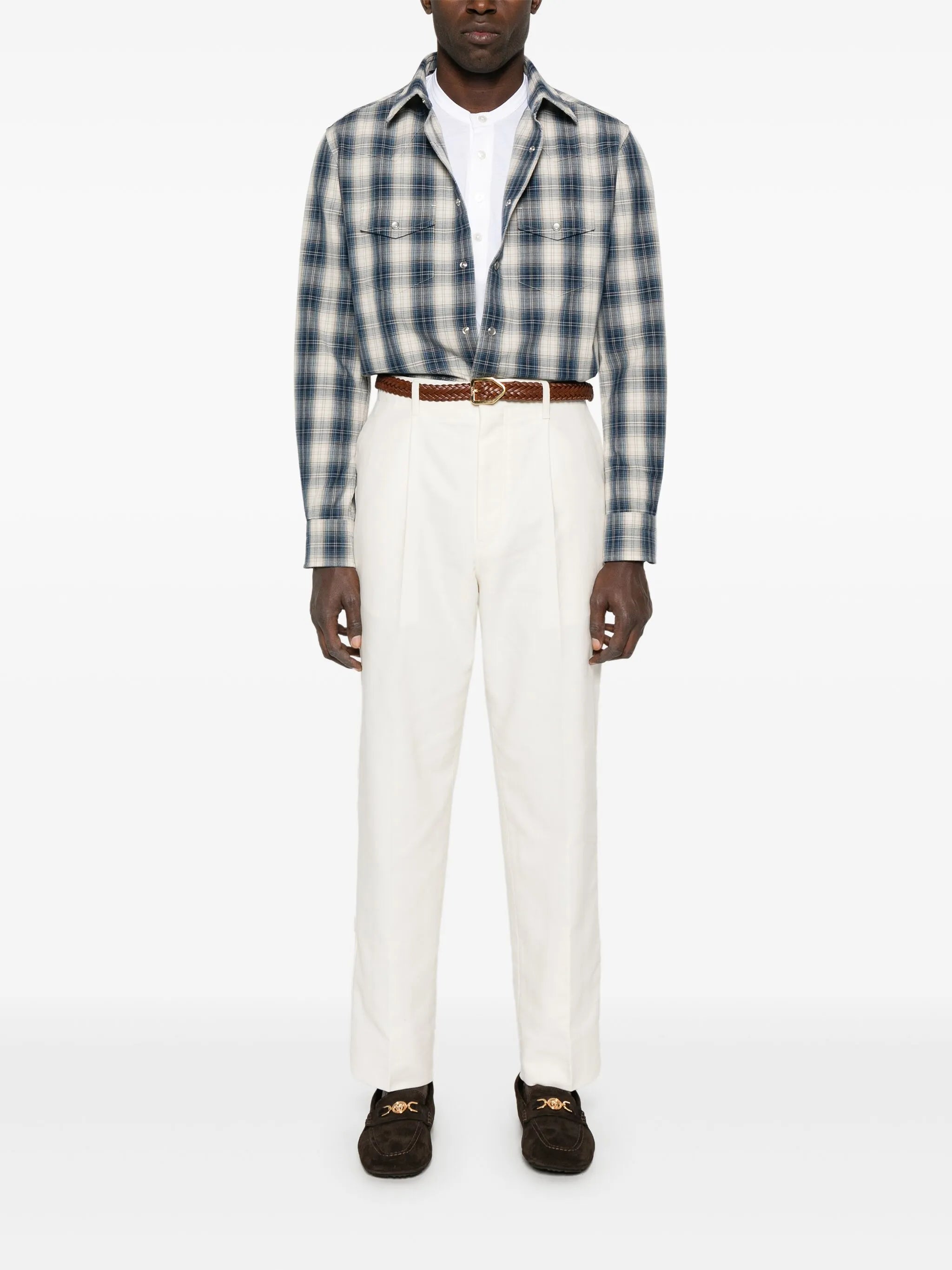 plaid-check shirt