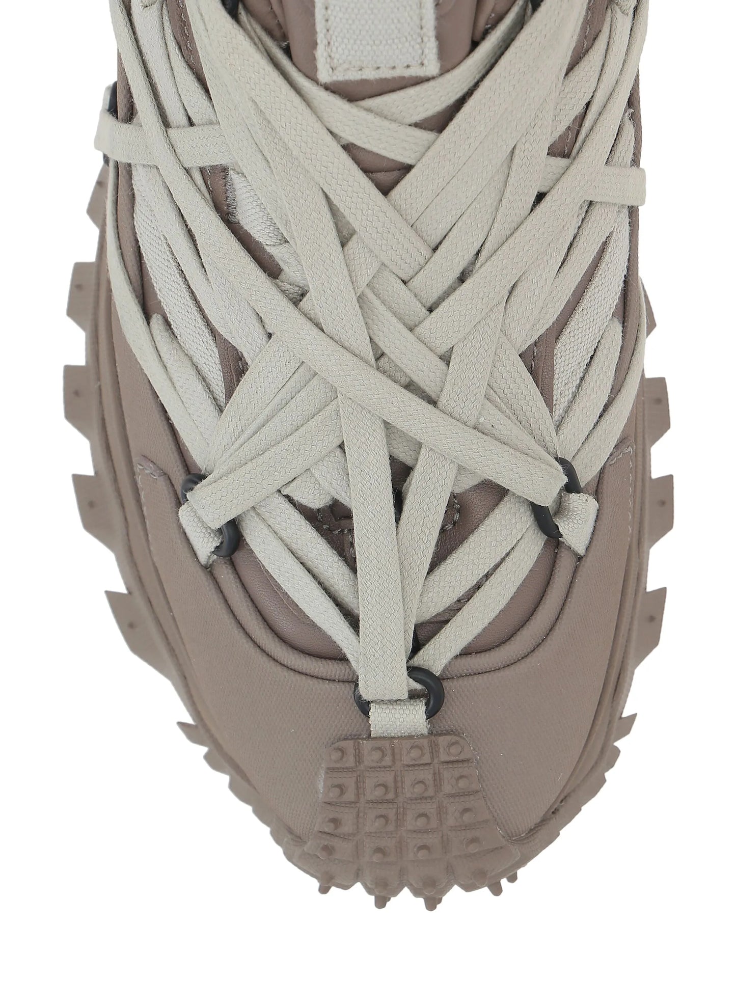 multi-lace spiked-sole sneakers
