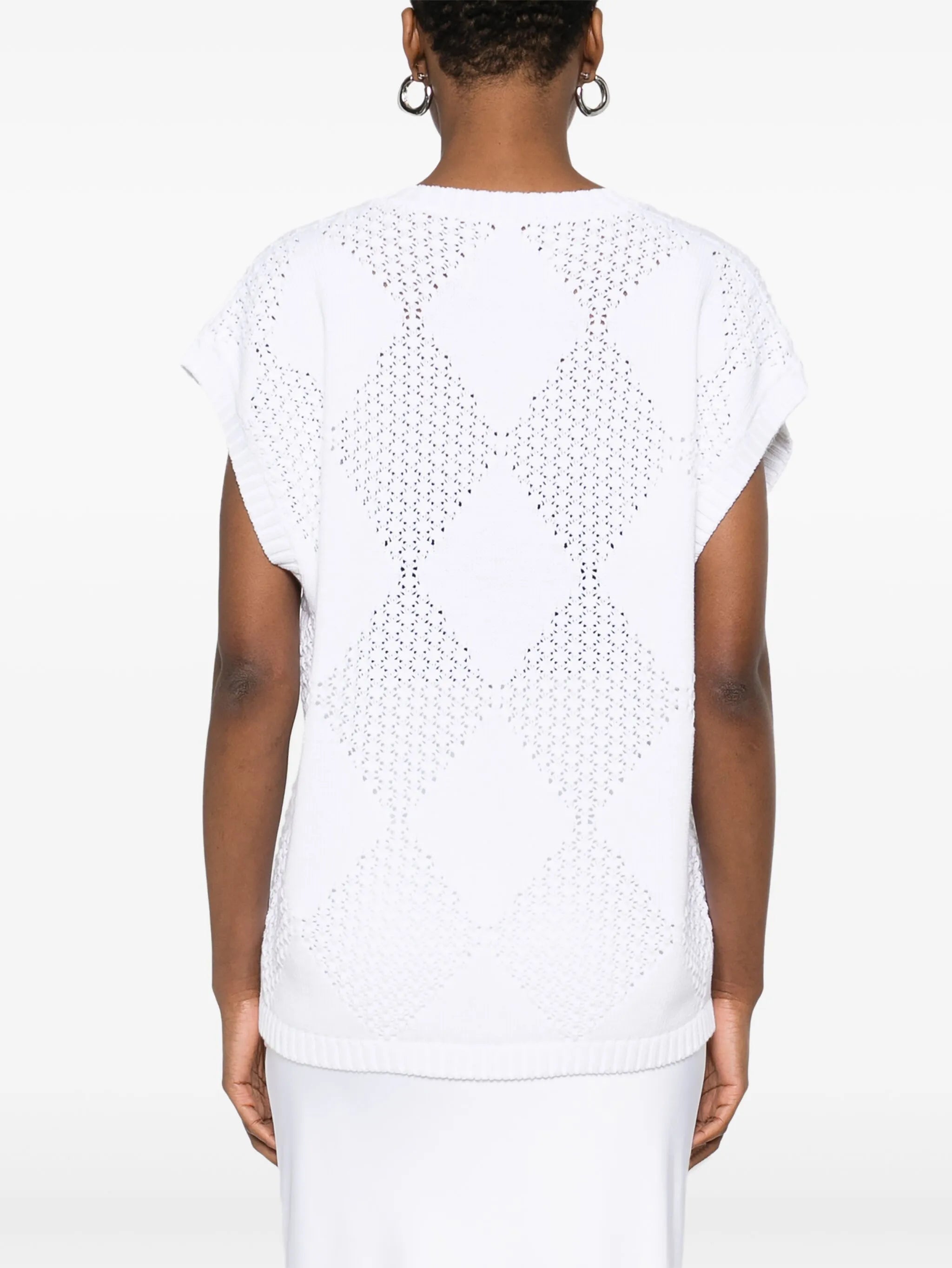 open-knit vest