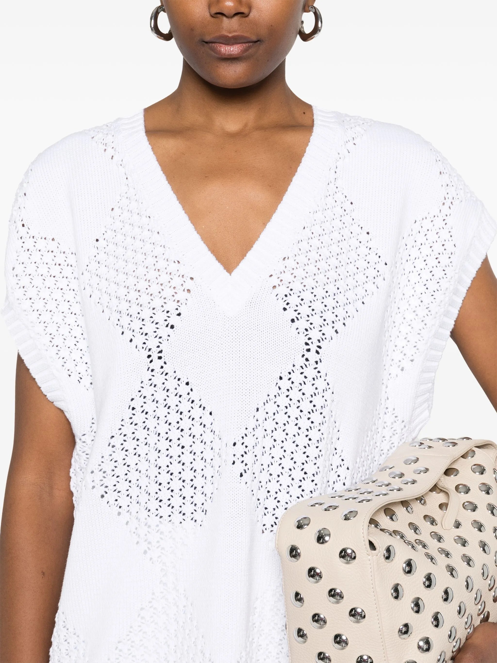 open-knit vest
