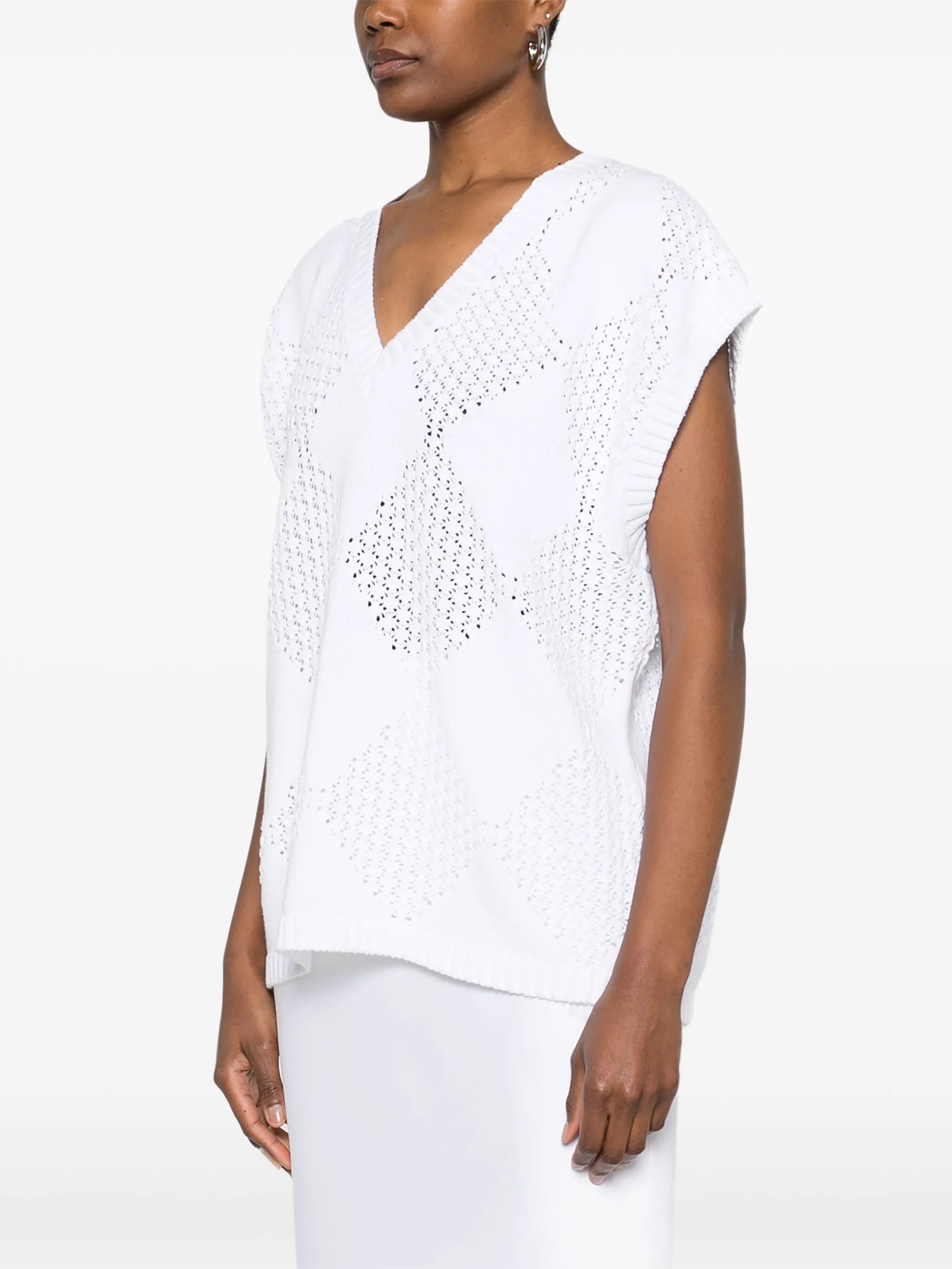 open-knit vest
