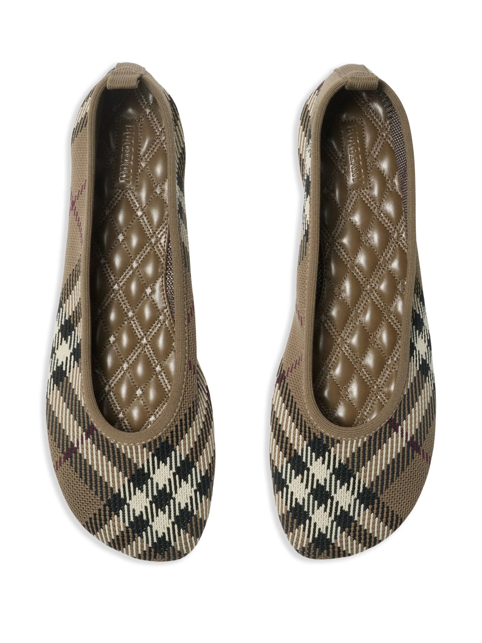 Check Knit Baby ballet flats