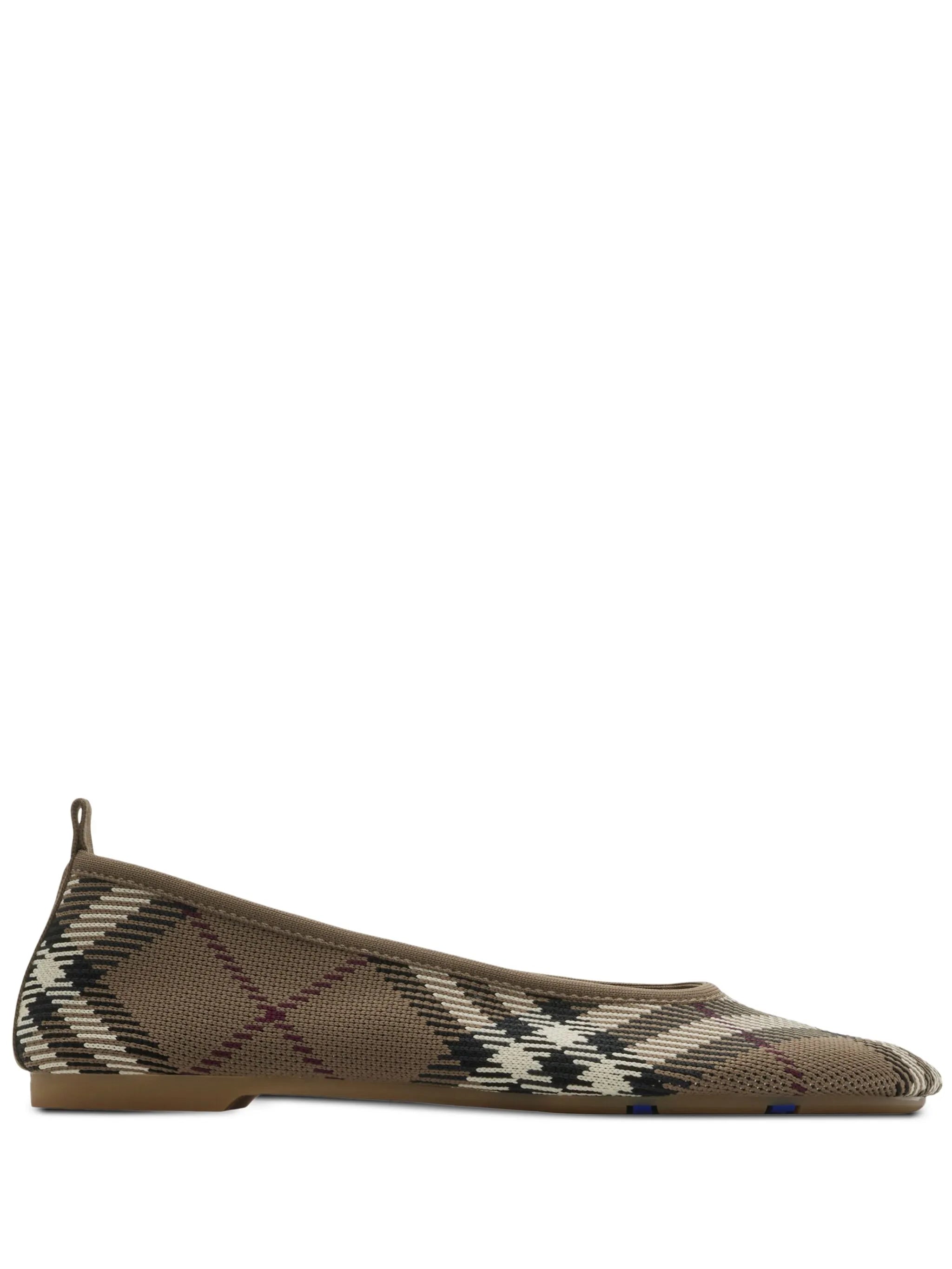 Check Knit Baby ballet flats