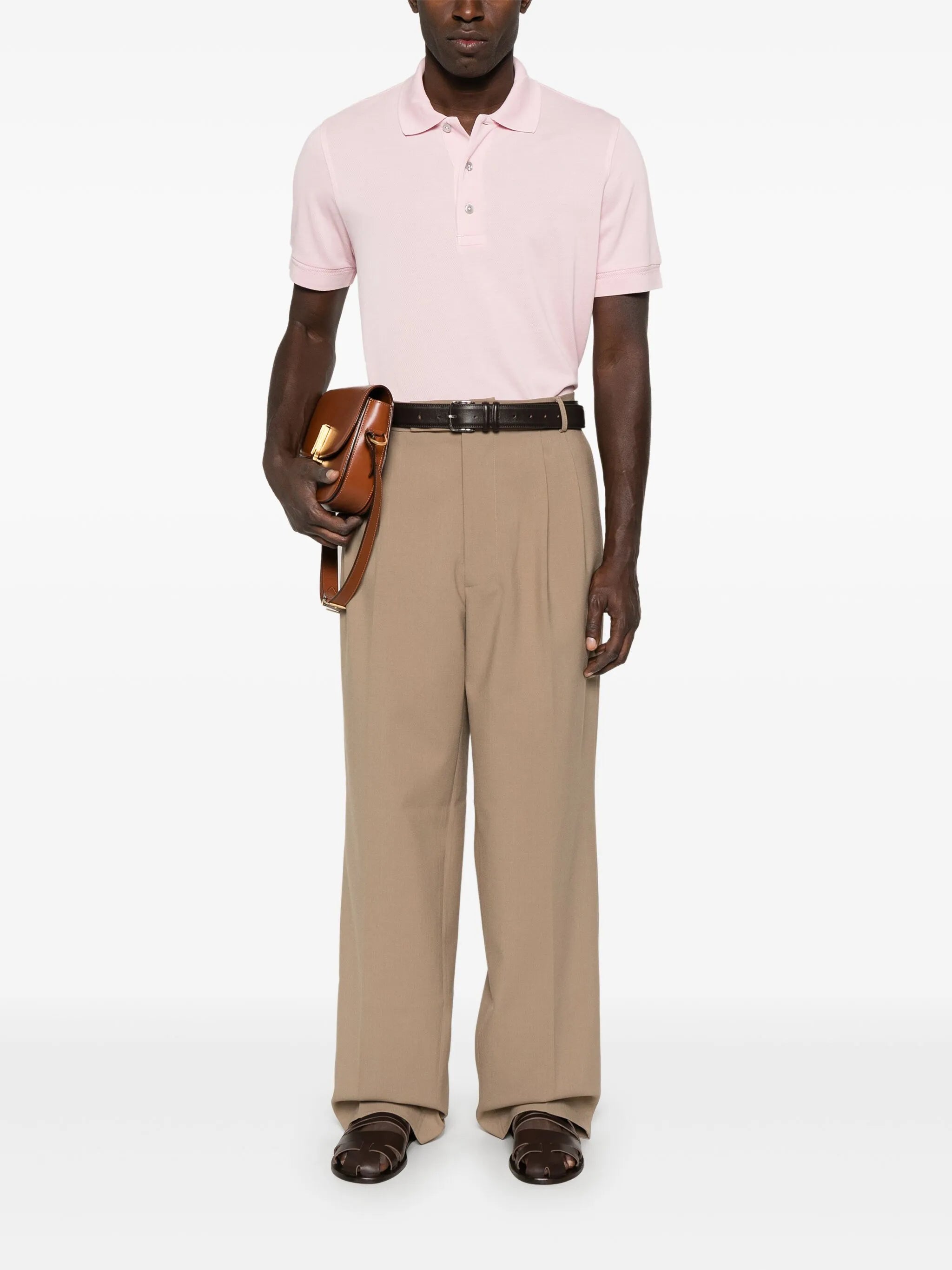 piqué-weave polo shirt