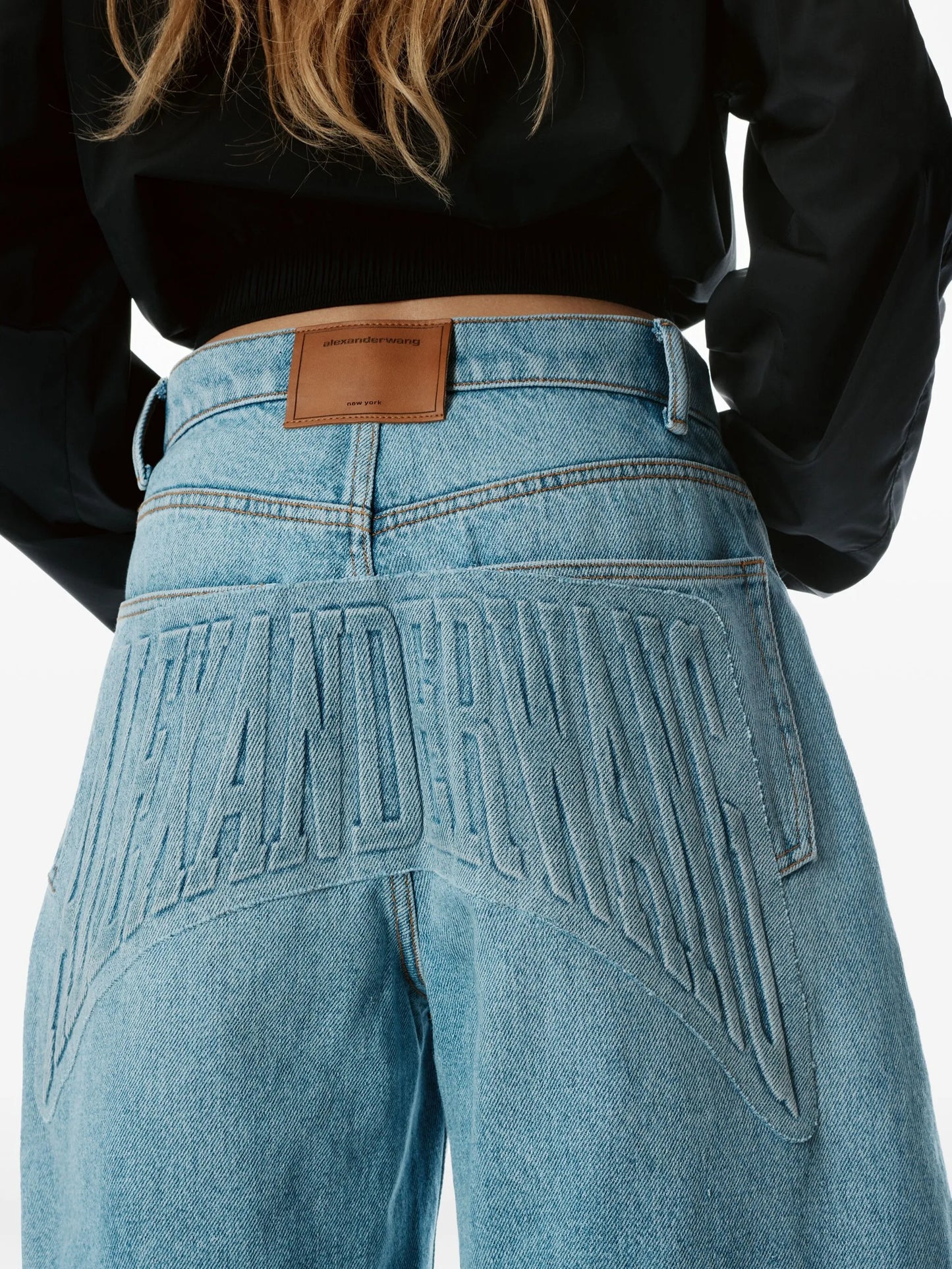 graphic-print jeans