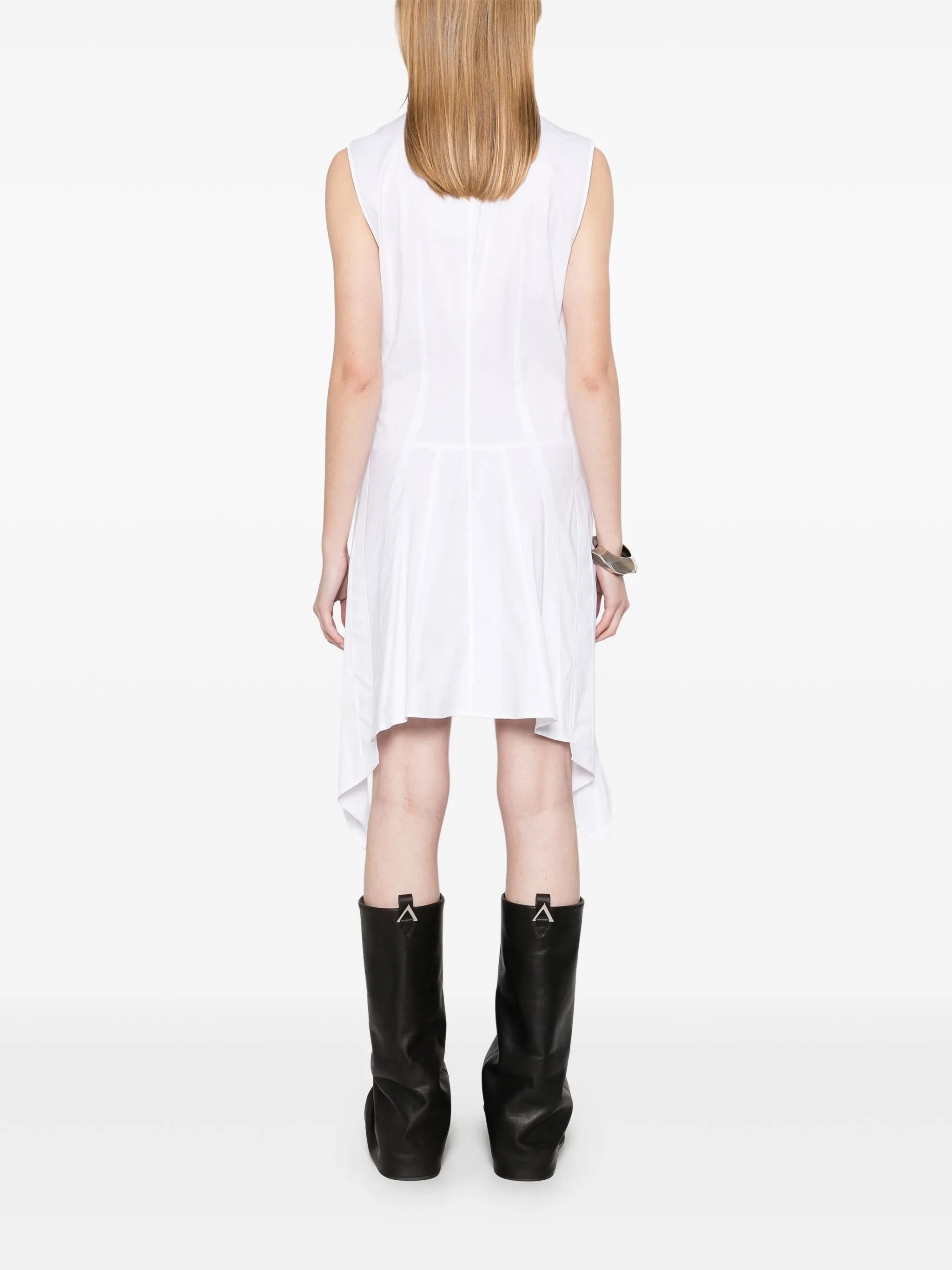 bustier-detail sleeveless mini dress