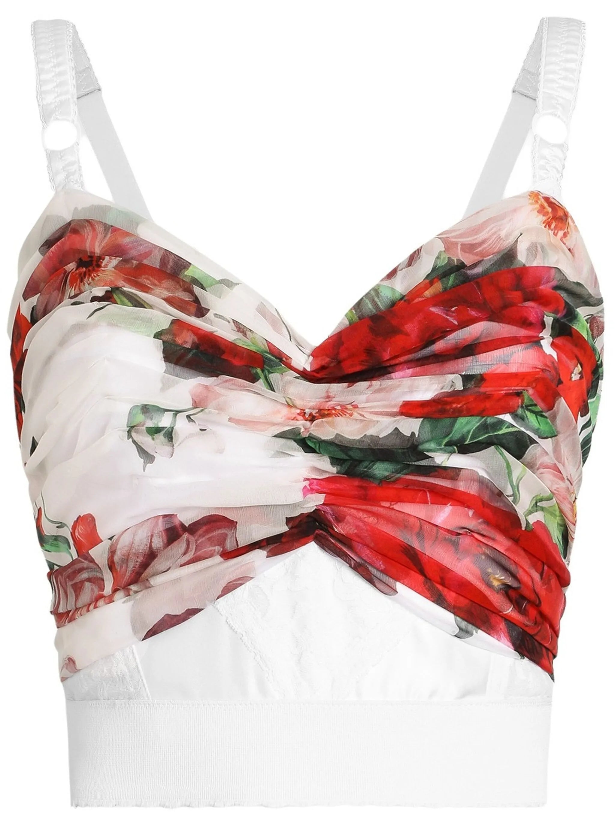 floral-print top