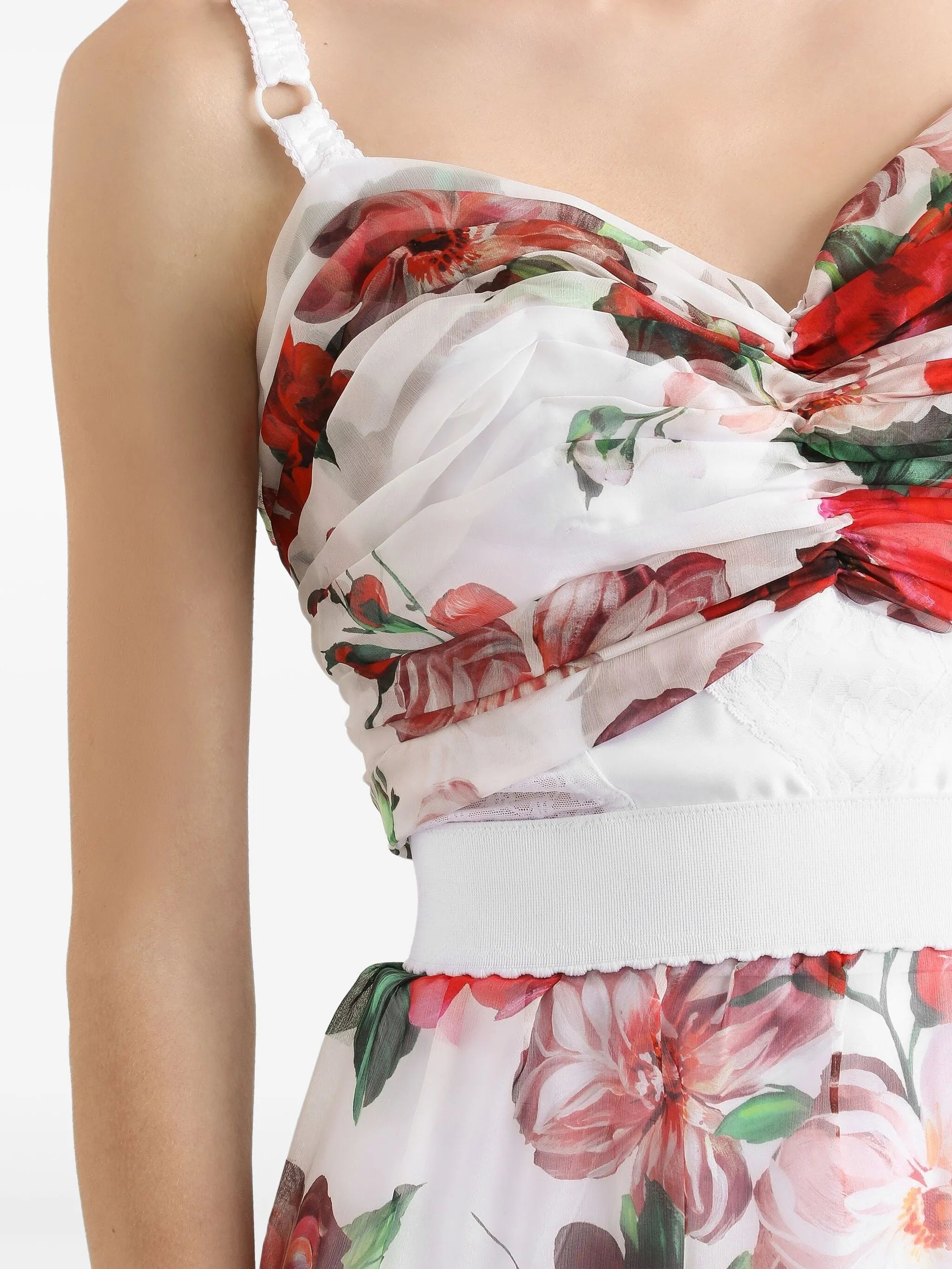 floral-print top