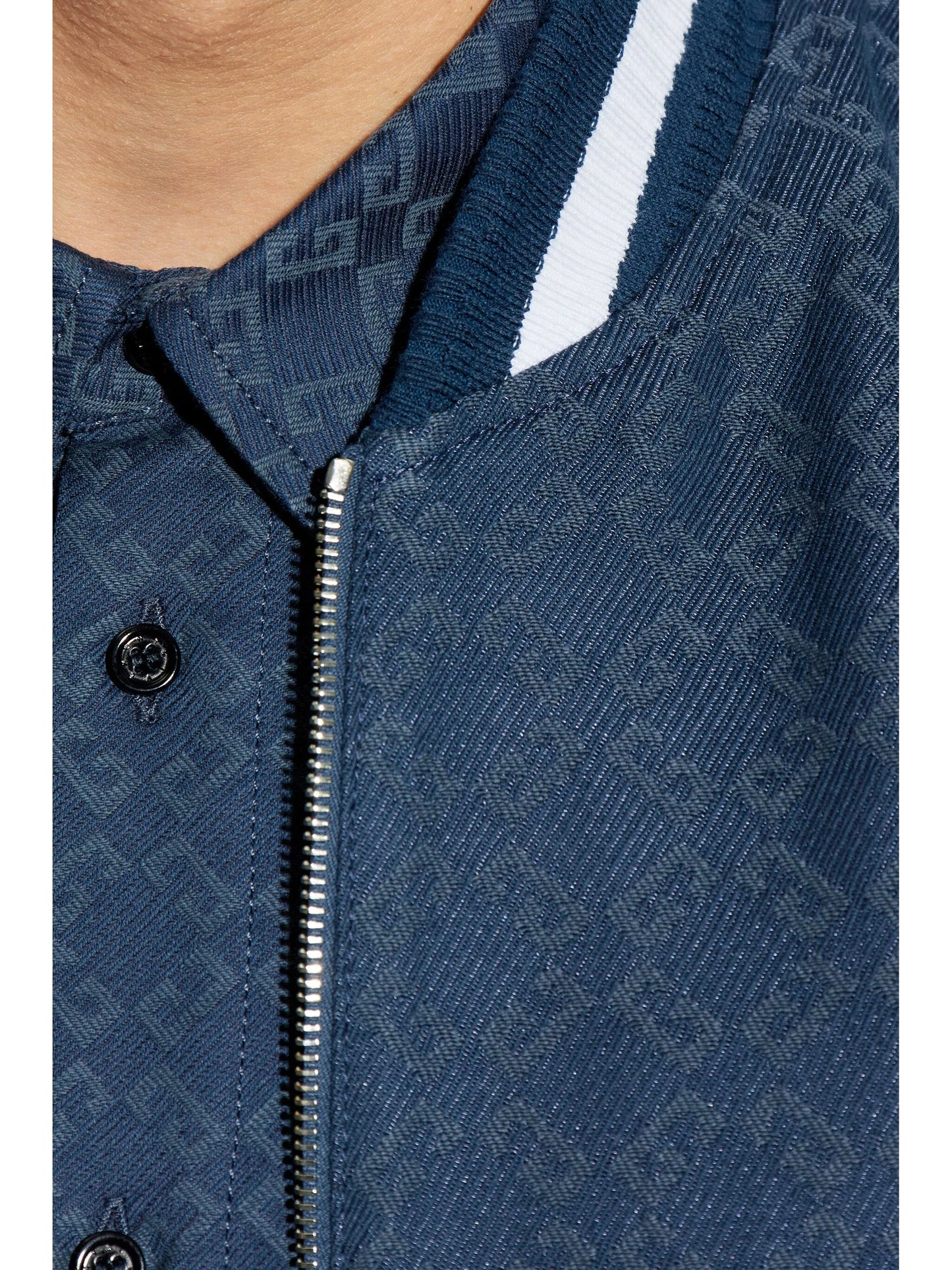 monogram-jacquard bomber jacket
