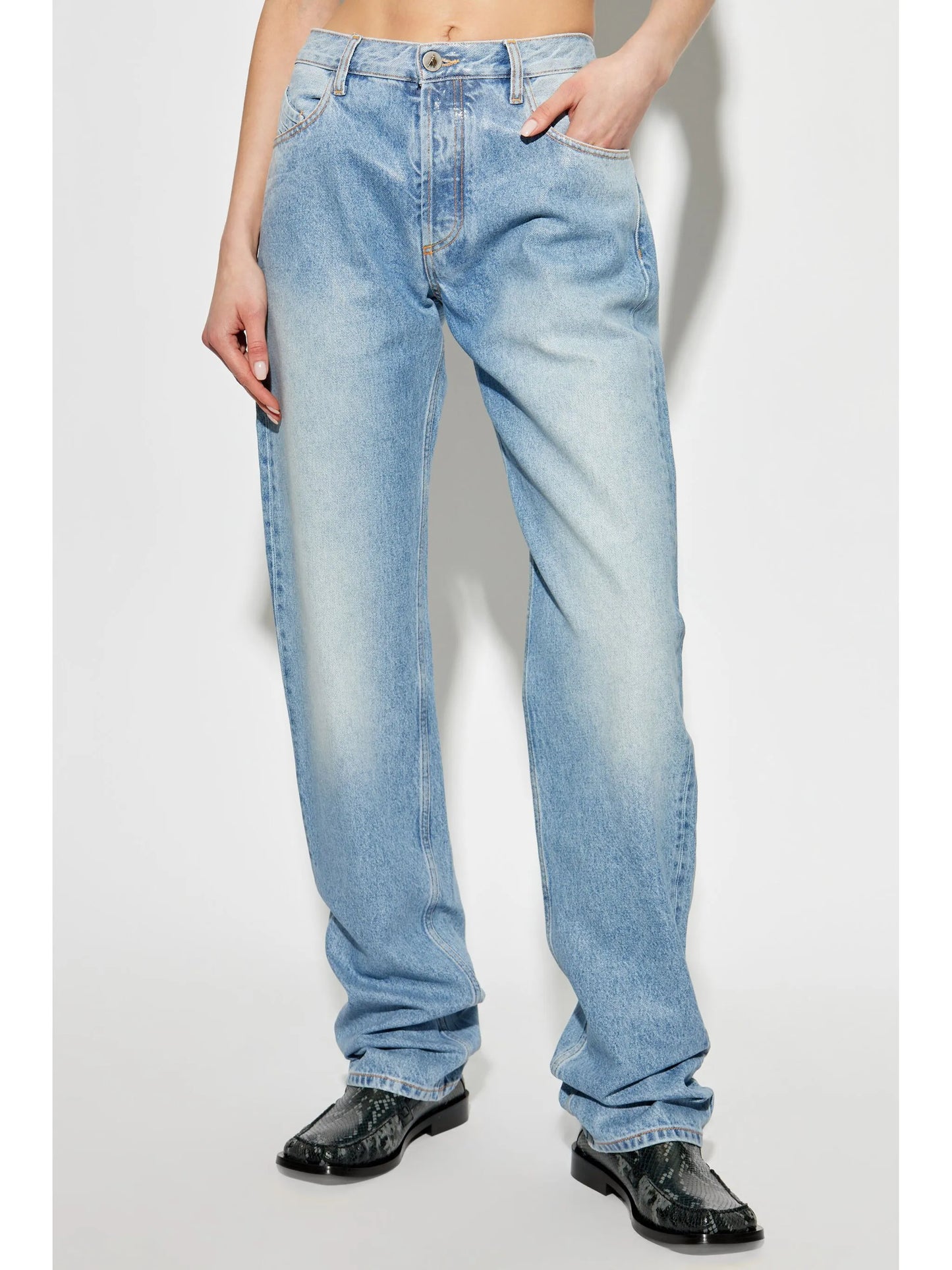 straight-leg jeans