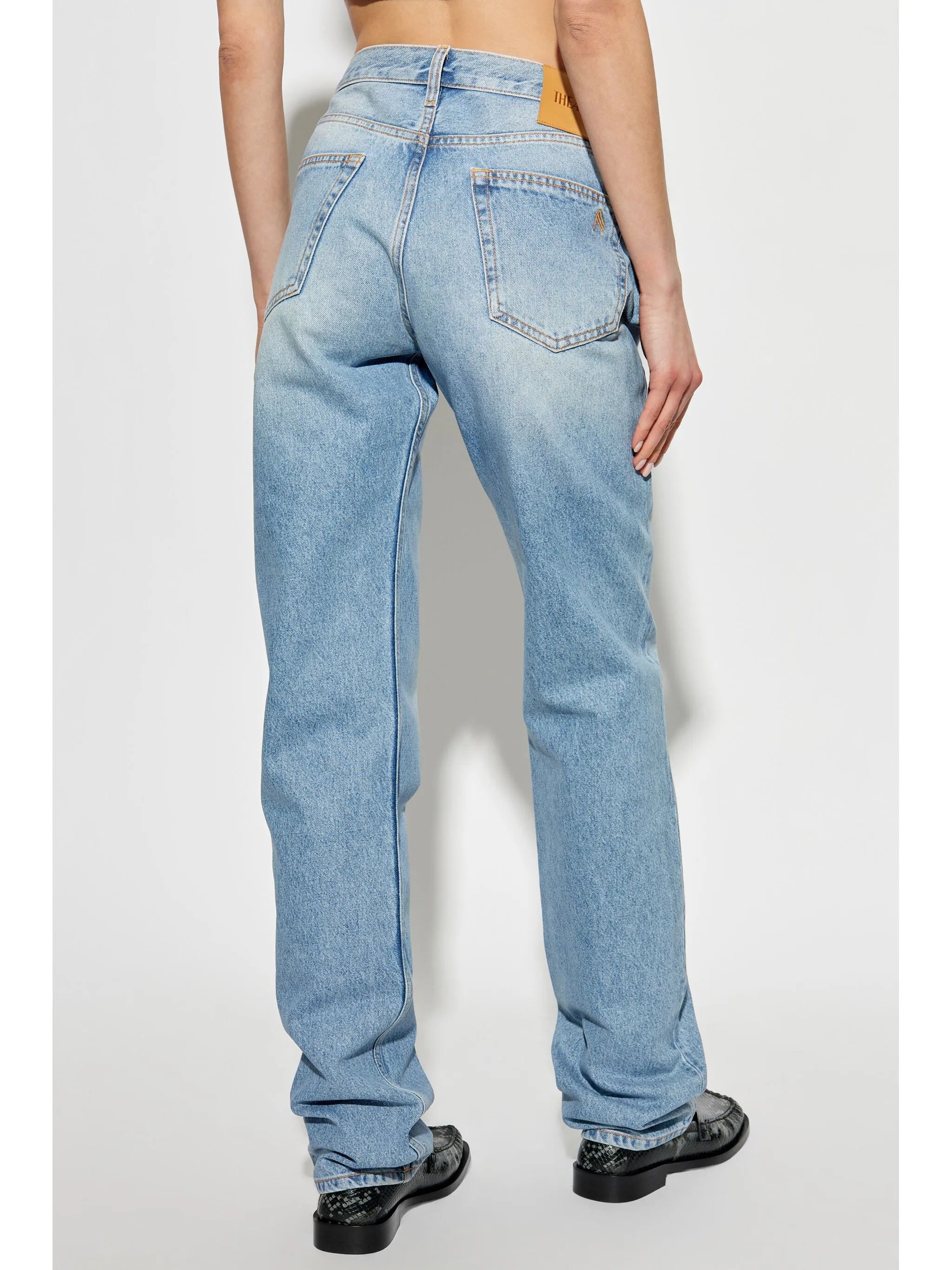 straight-leg jeans