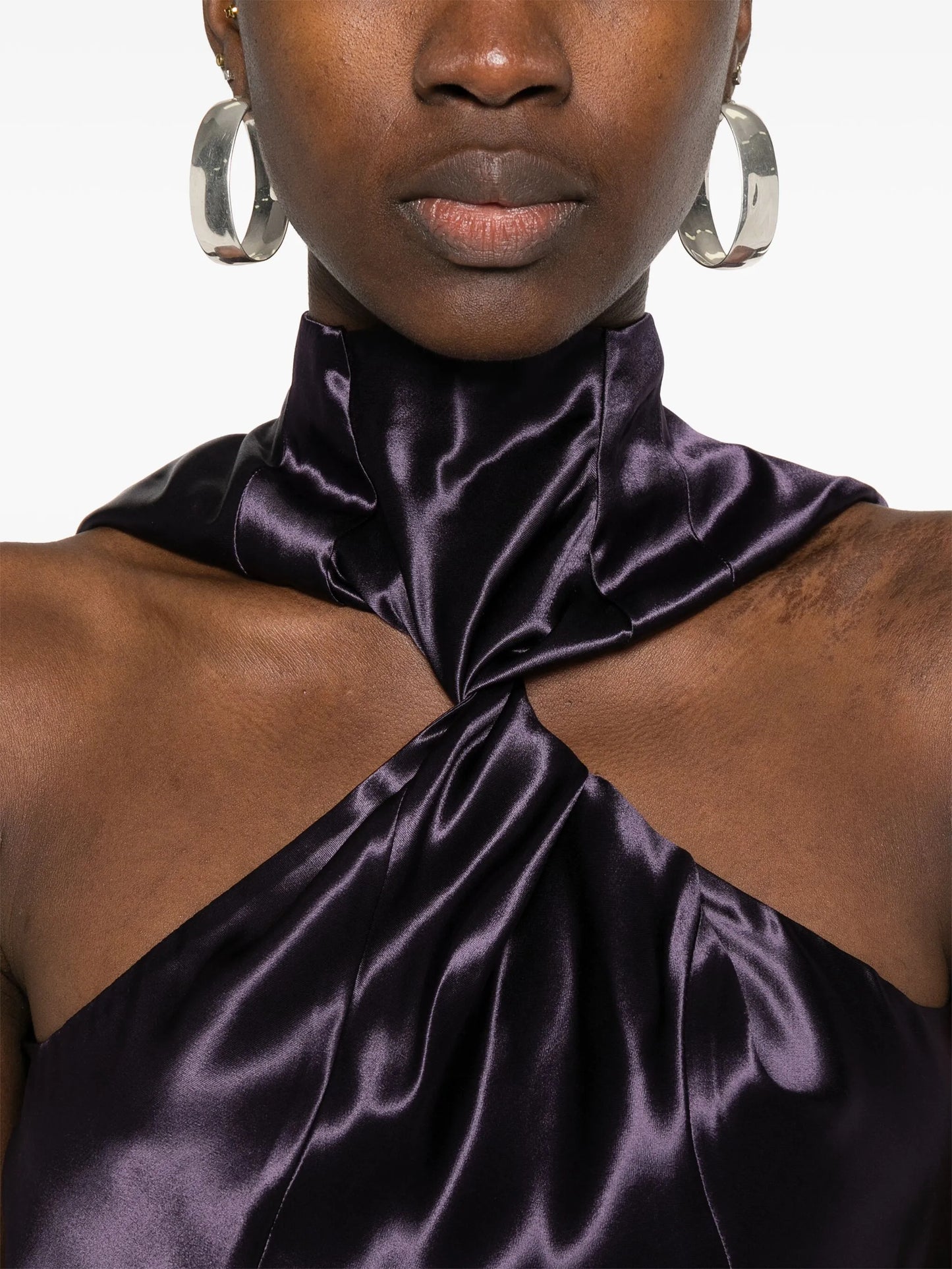 satin maxi dress