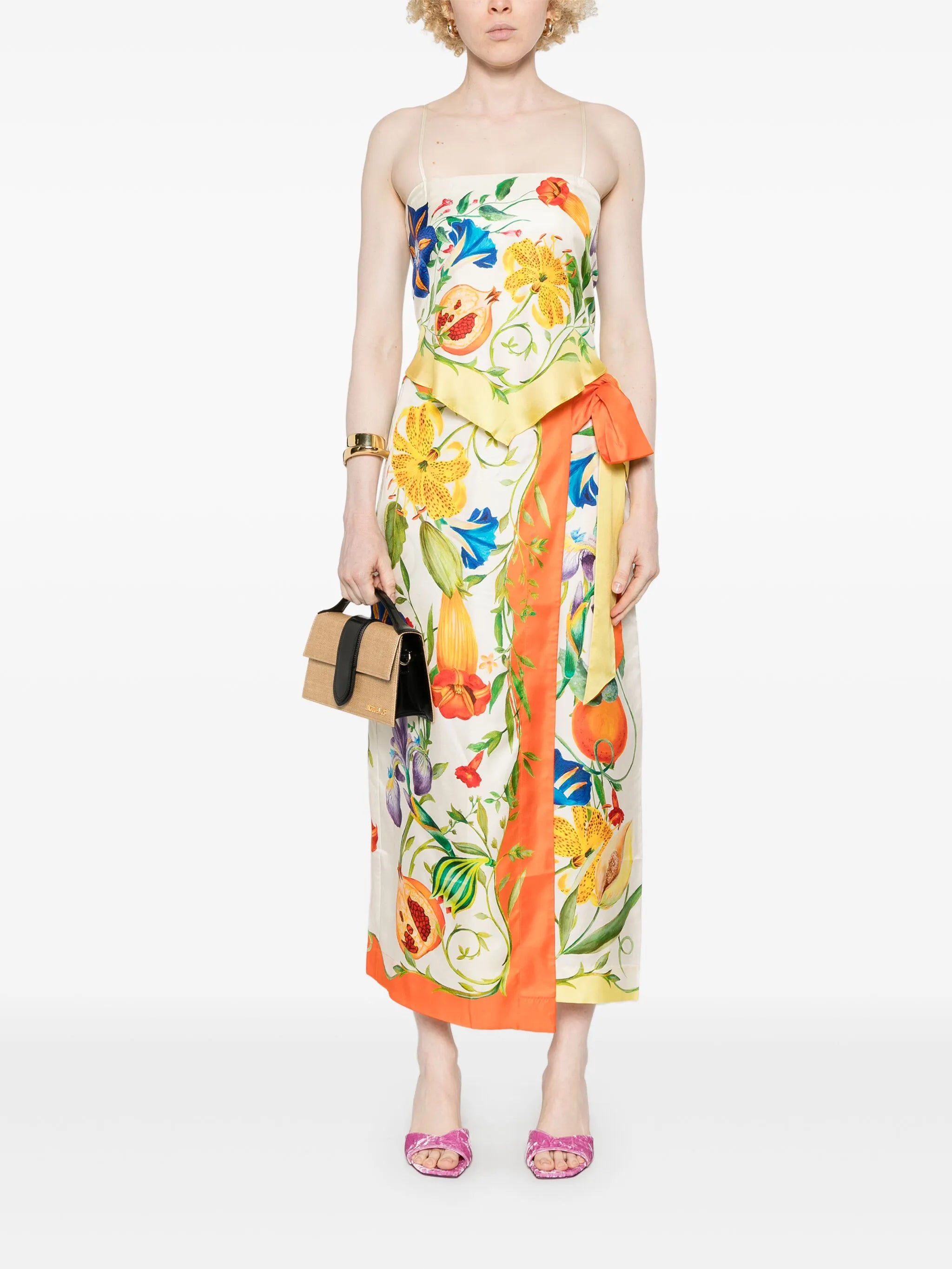 Flores midi skirt