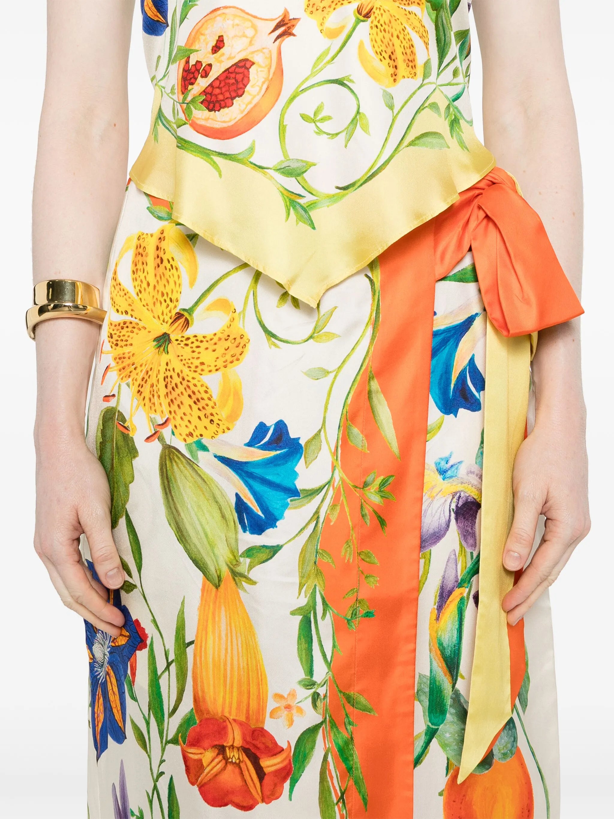 Flores midi skirt