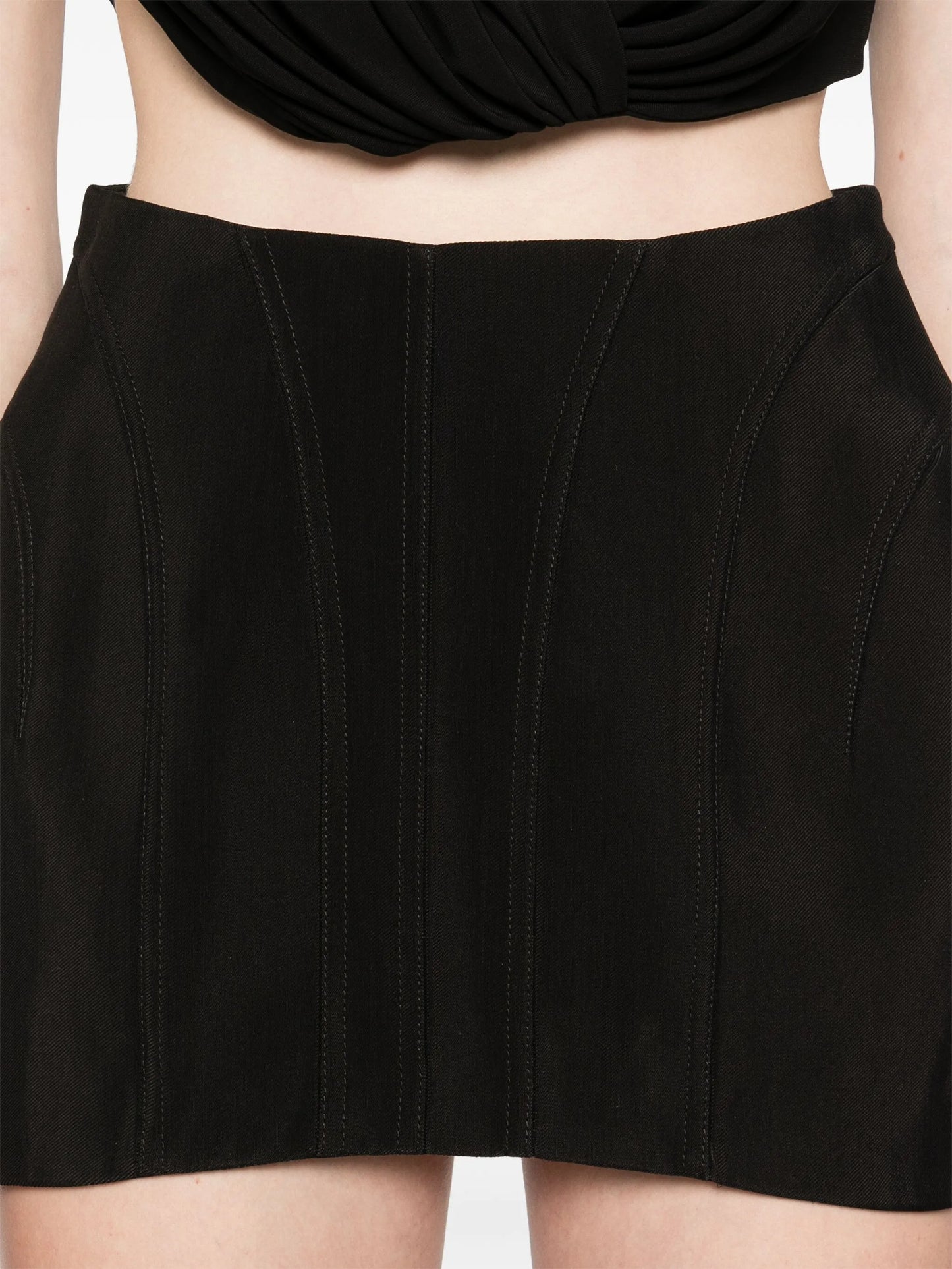 tailored mini skirt
