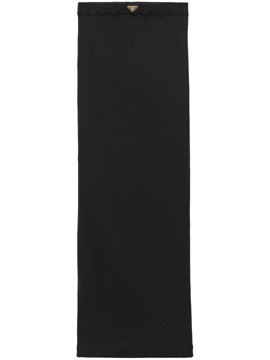 ribbed jersey midi skirt
