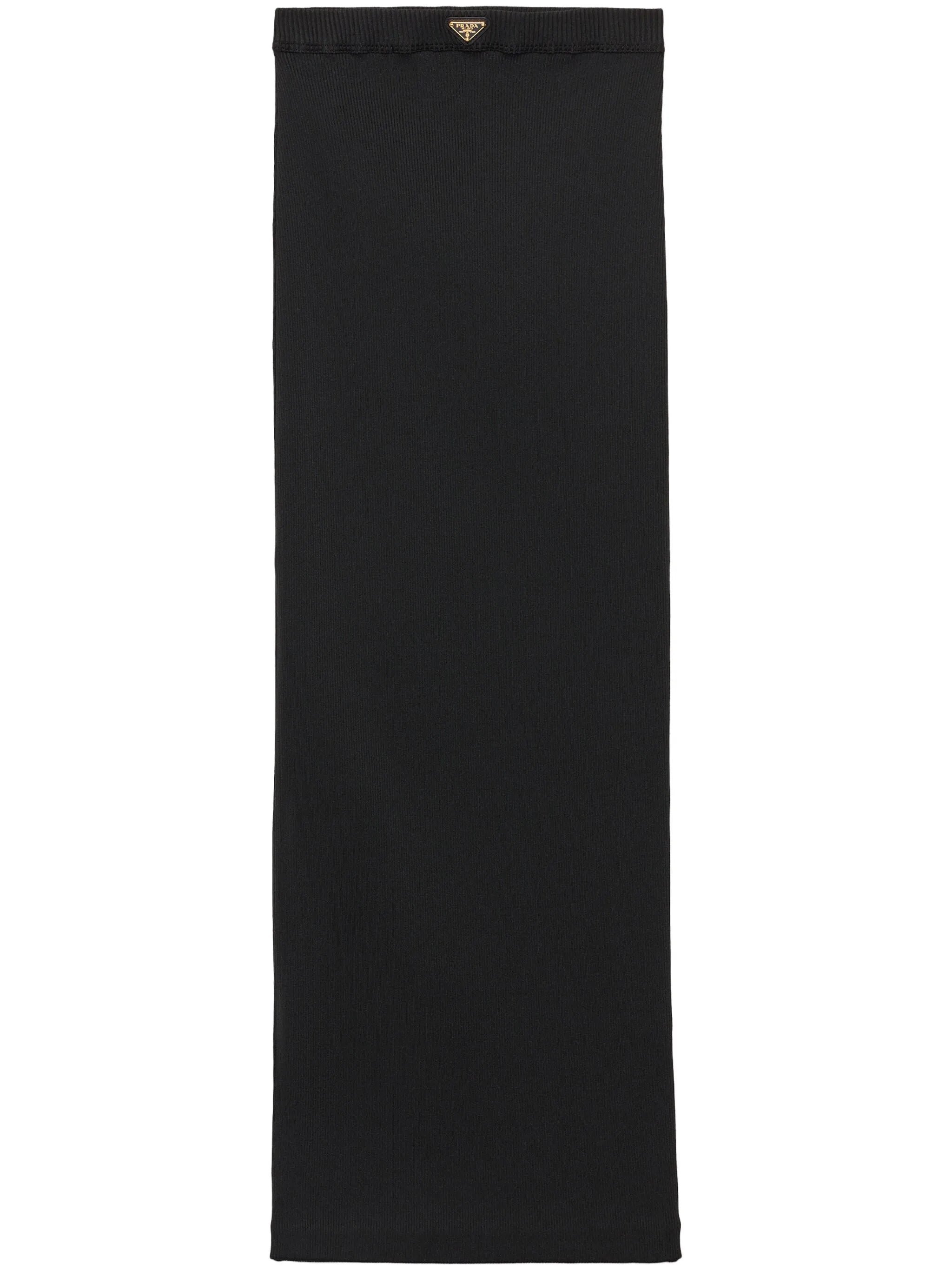 ribbed jersey midi skirt