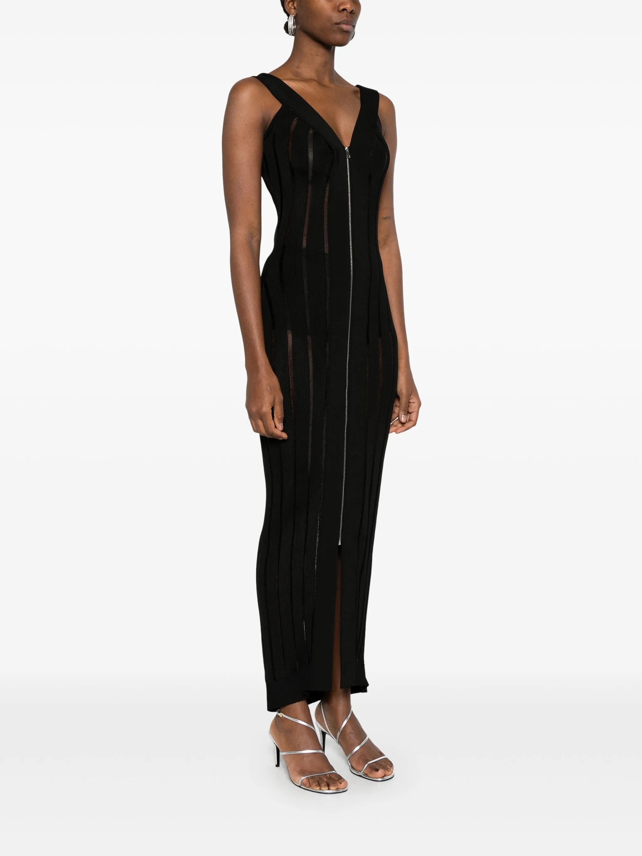 ribbed-knit maxi dress