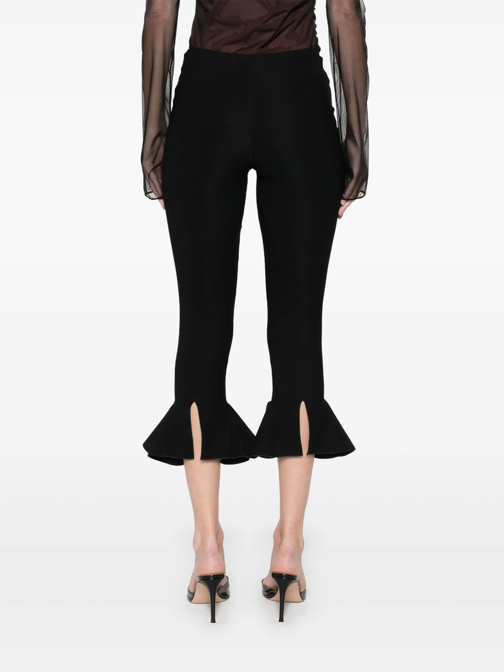 cropped flared trousers