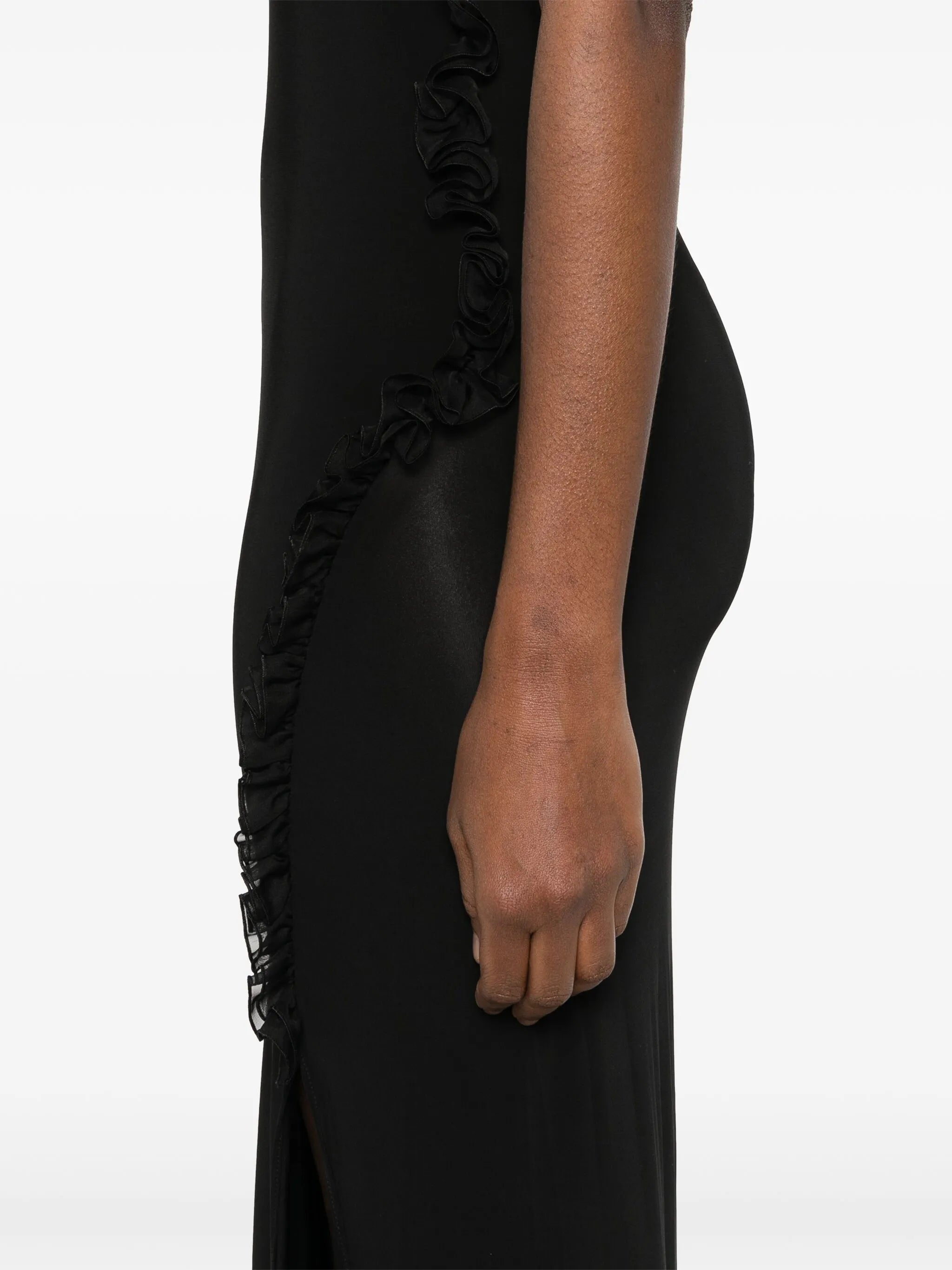 ruffle-detail maxi dress