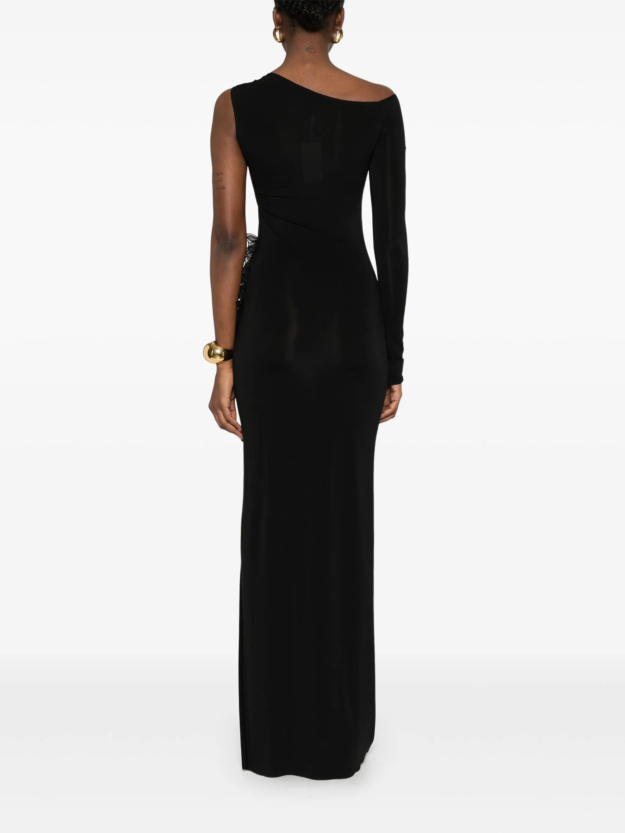 ruffle-detail maxi dress