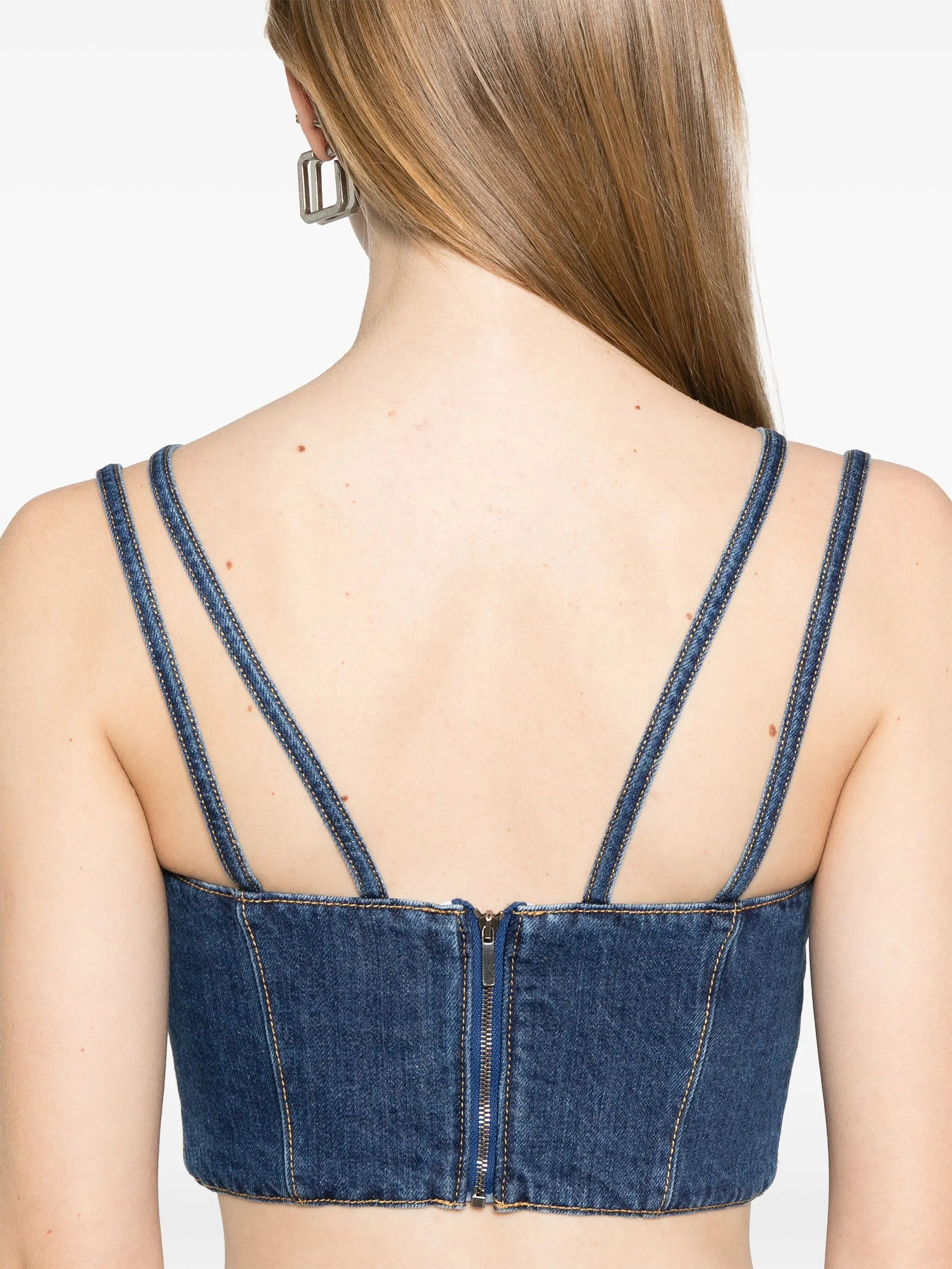 bustier denim top