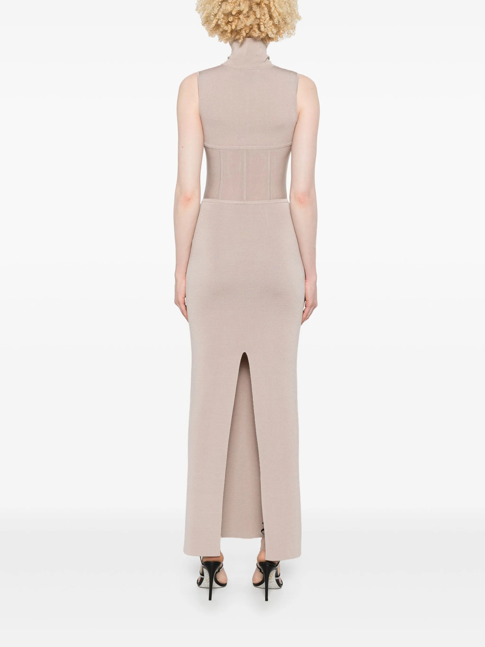 corset knitted maxi dress