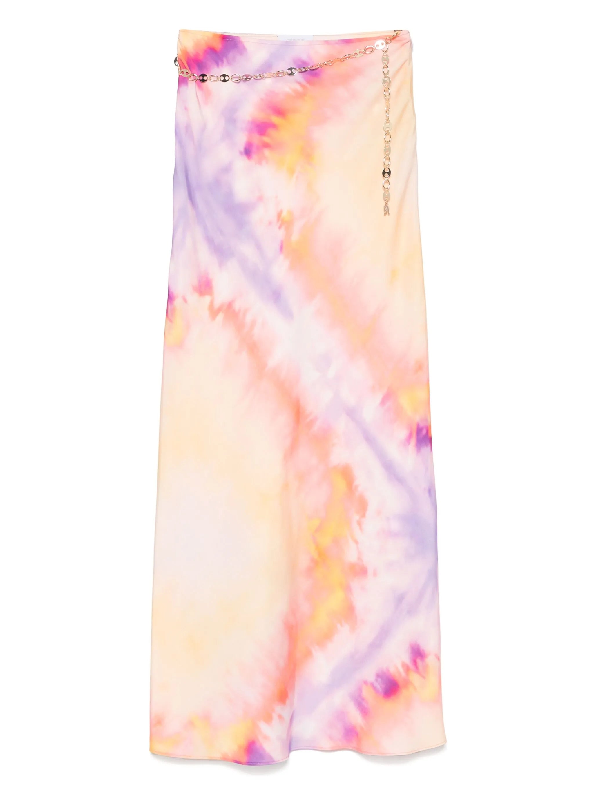 tie-dye print maxi skirt