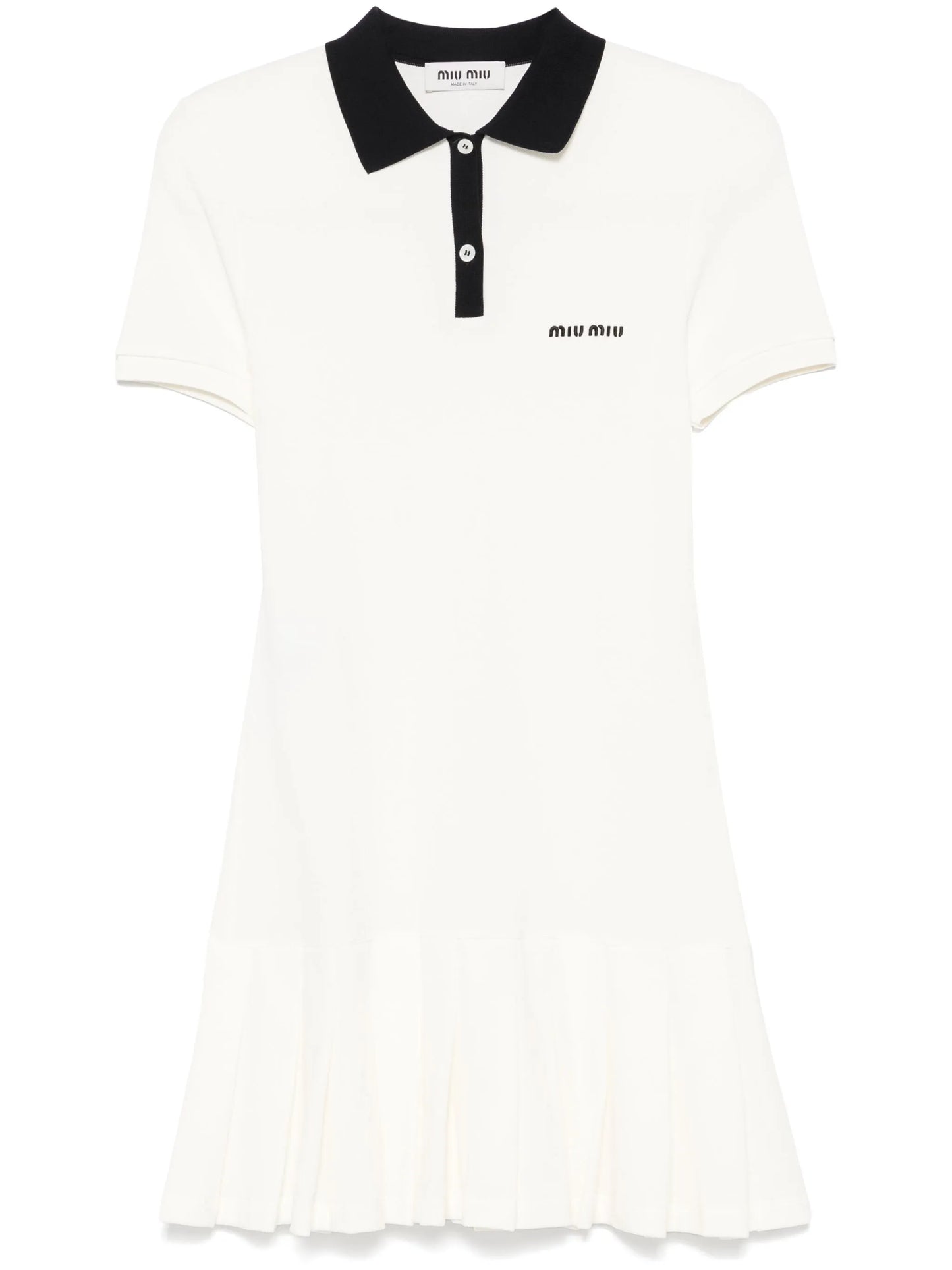 logo-embroidered mini dress