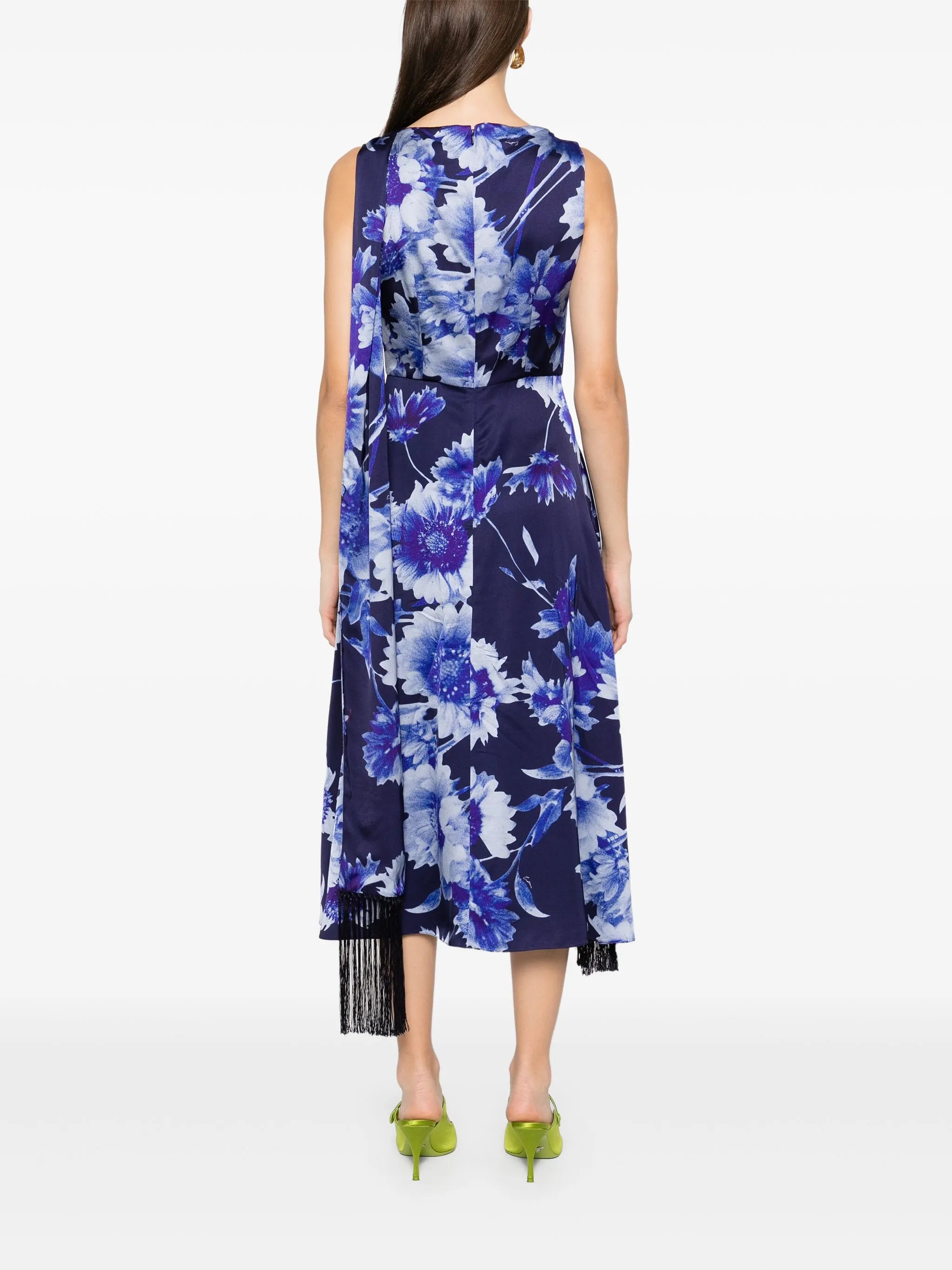 floral-print midi dress