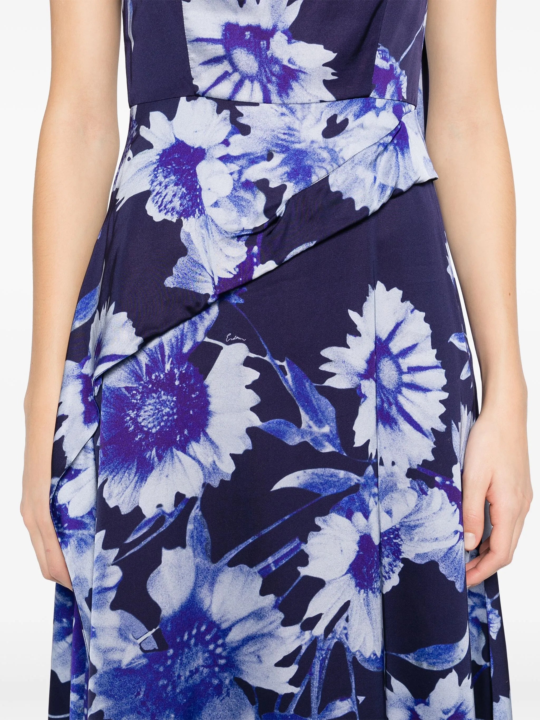 floral-print midi dress