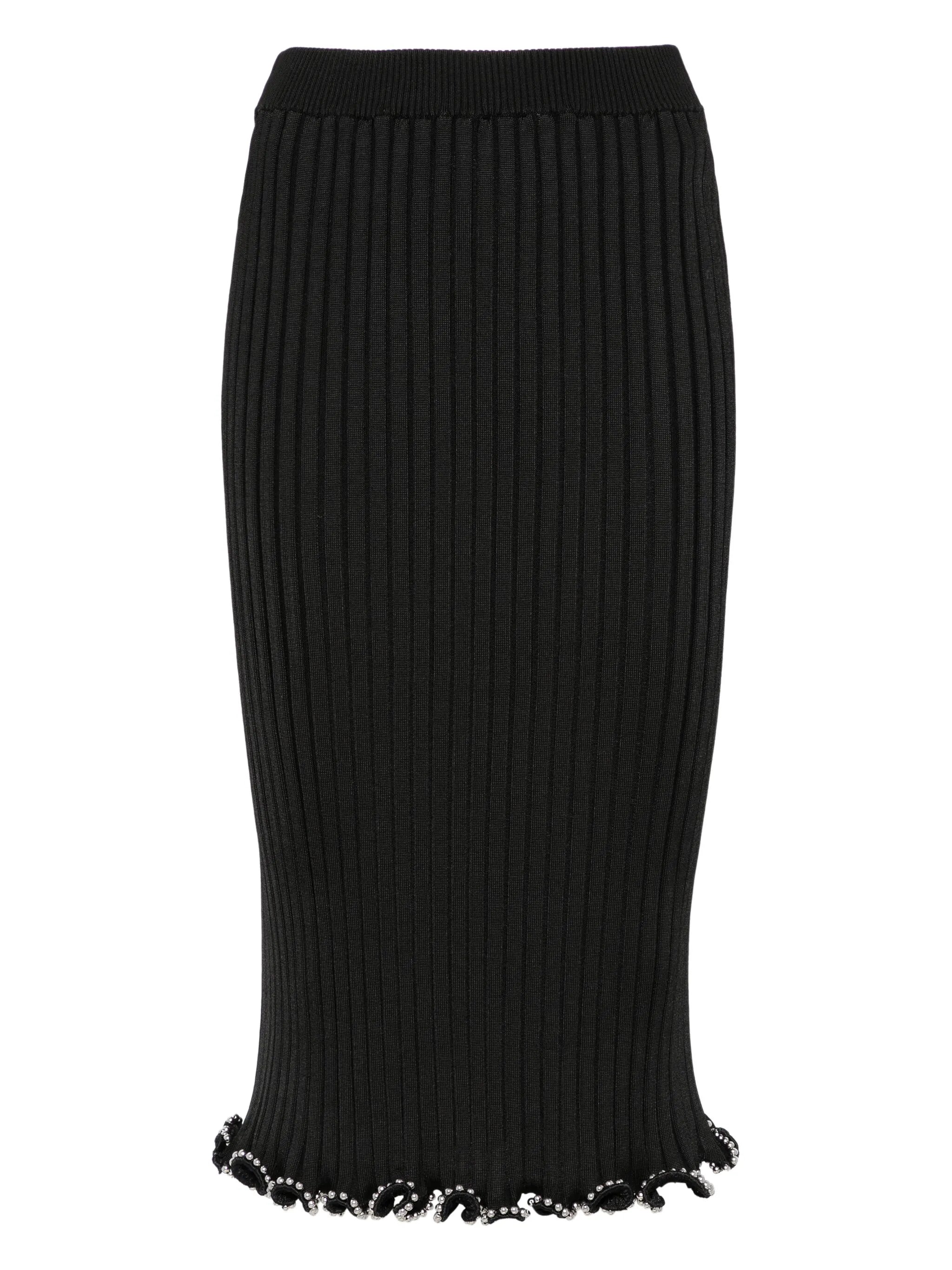 beaded midi skirt