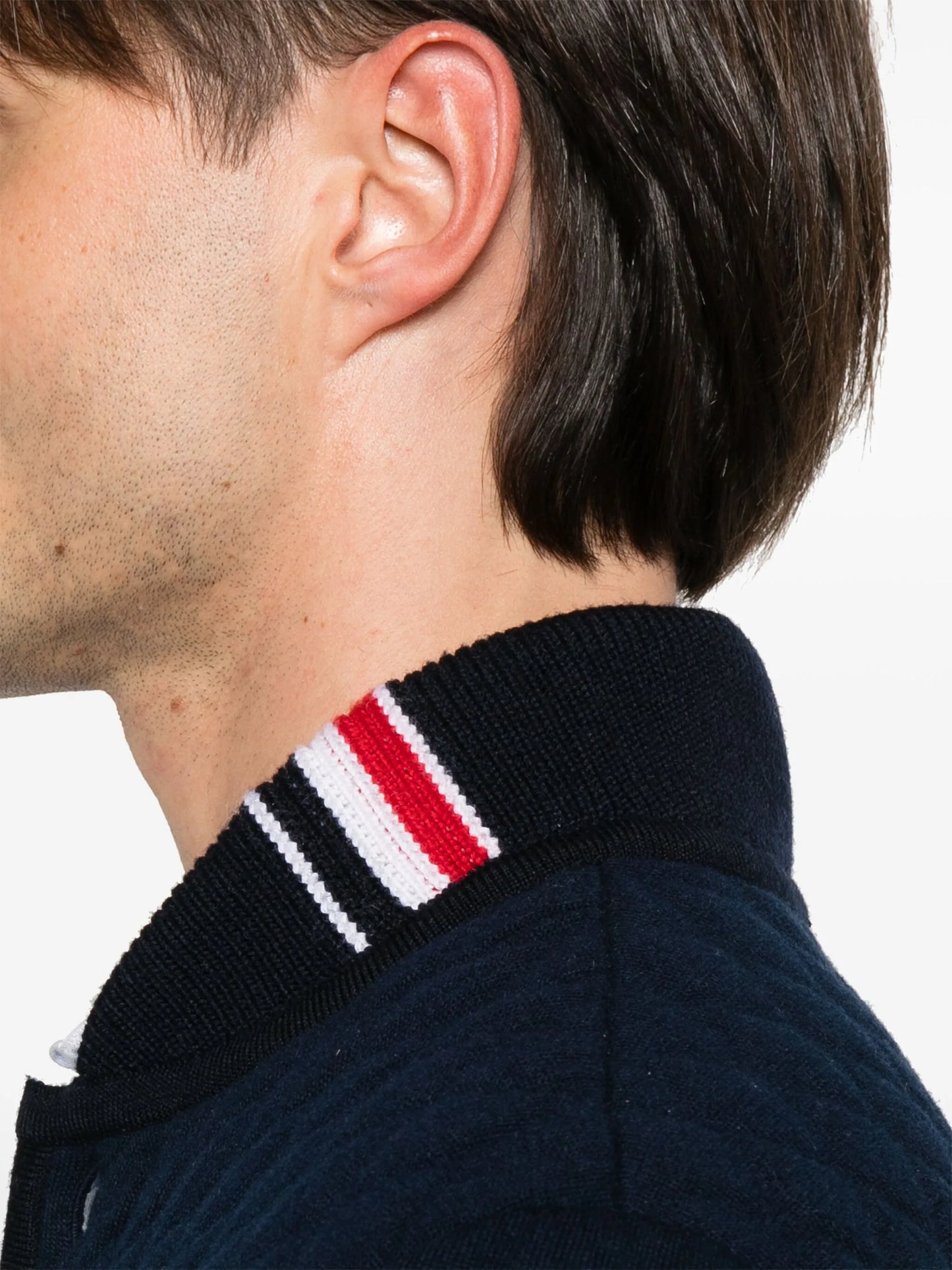 RWB stripe-detail quilted jacket