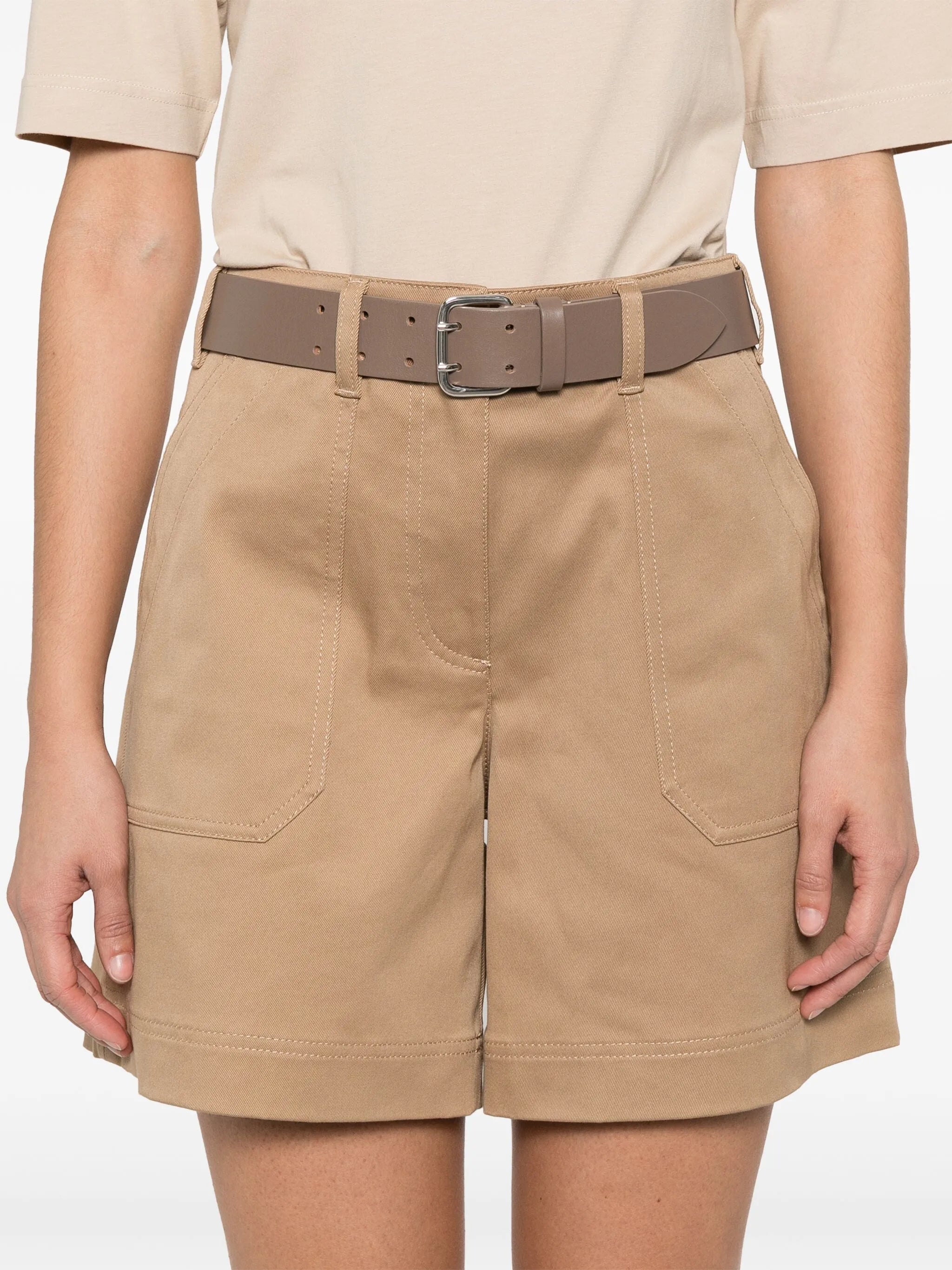 cotton gabardine shorts