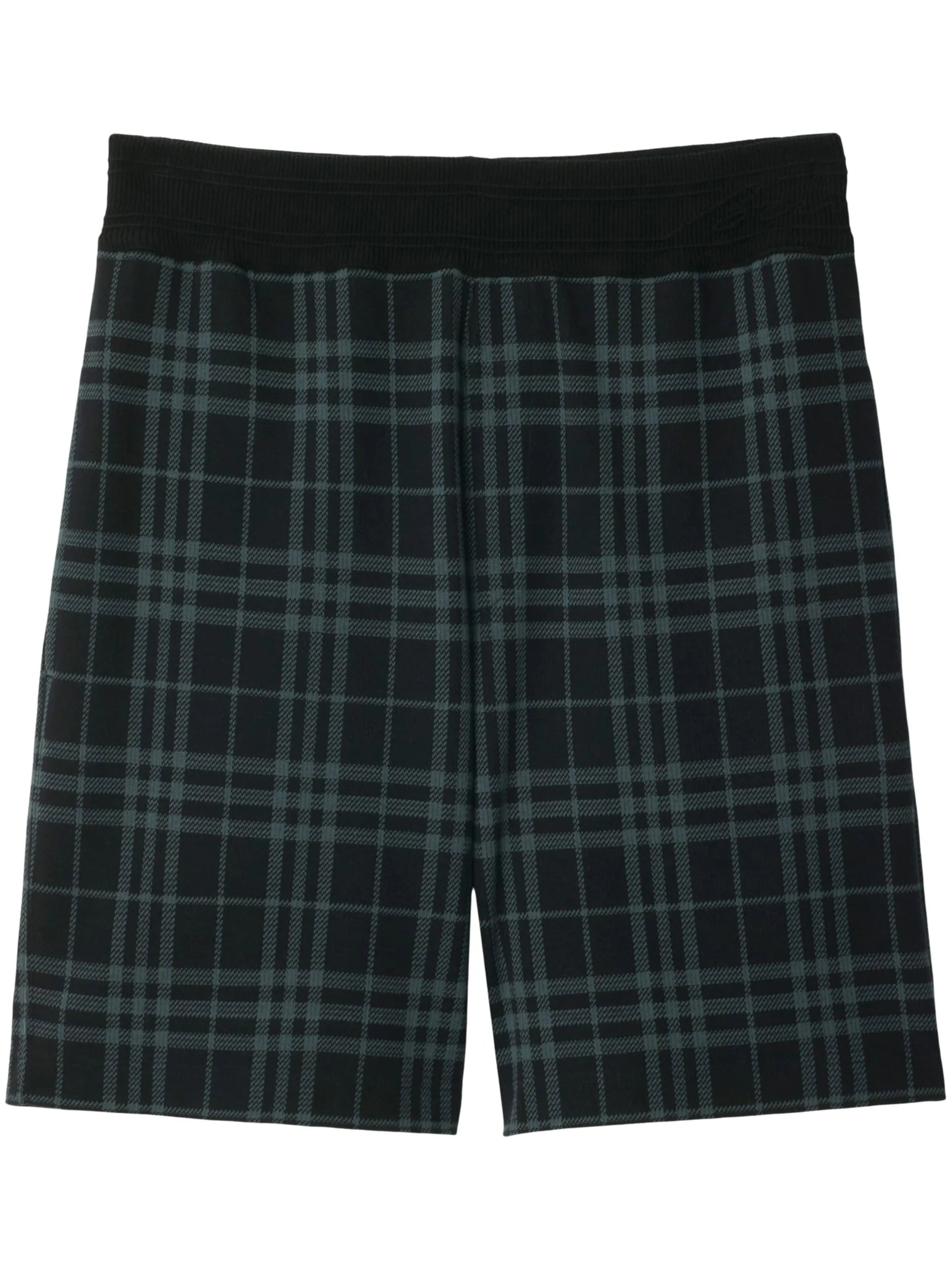 check-print shorts