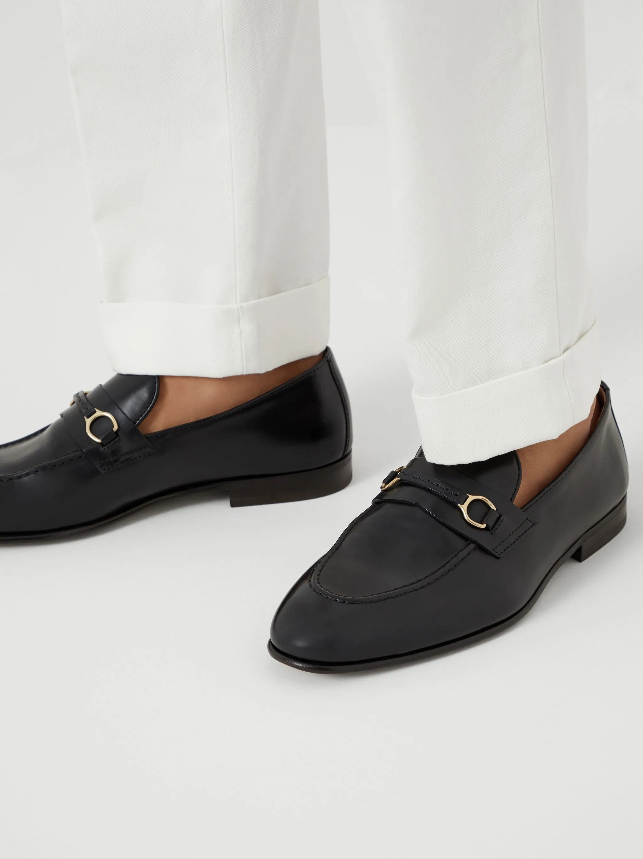 leather loafers