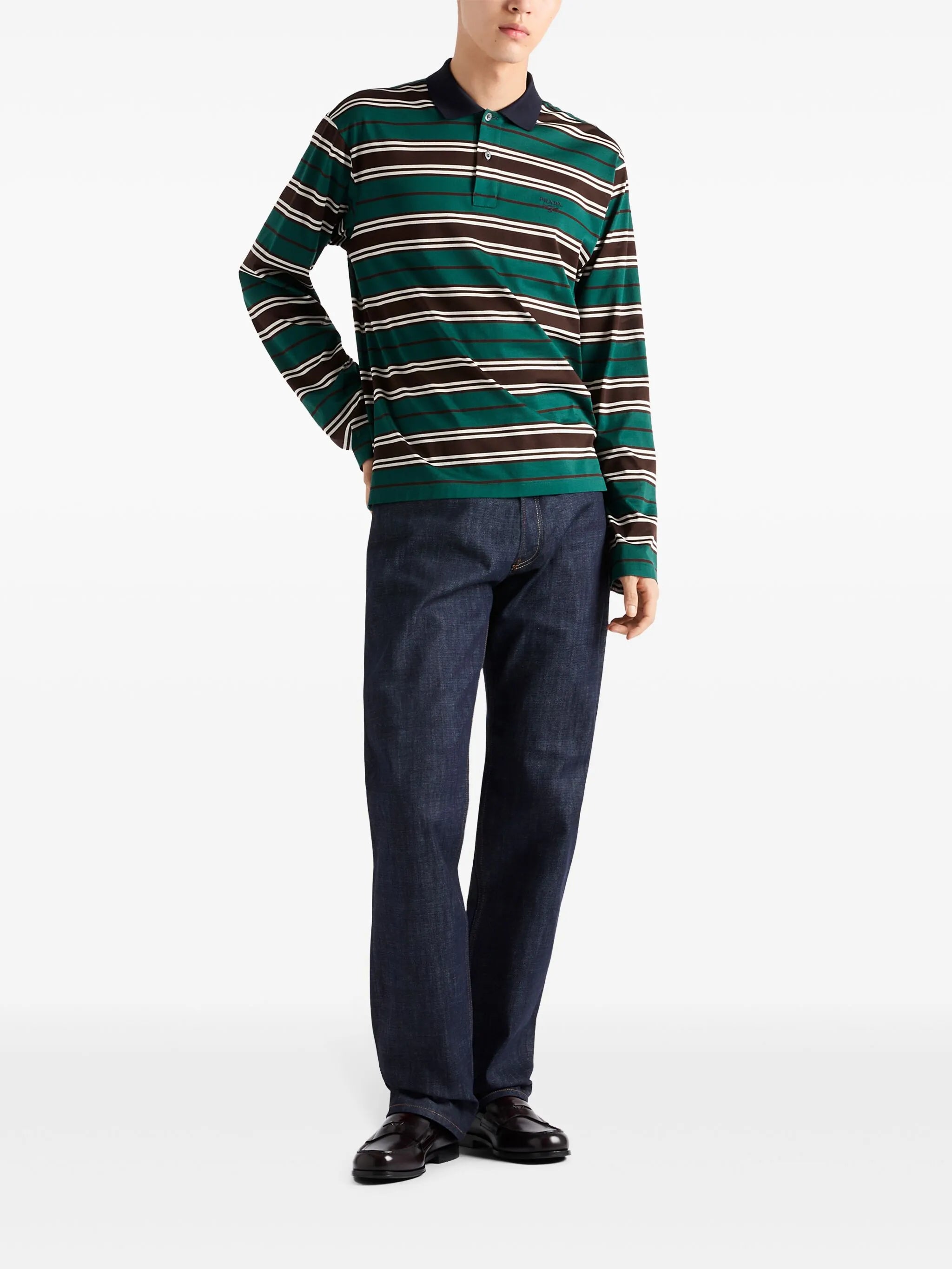 striped polo shirt