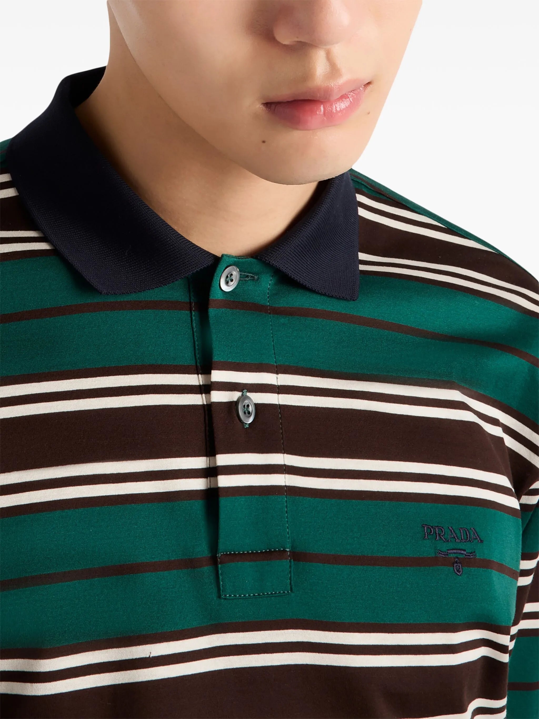 striped polo shirt