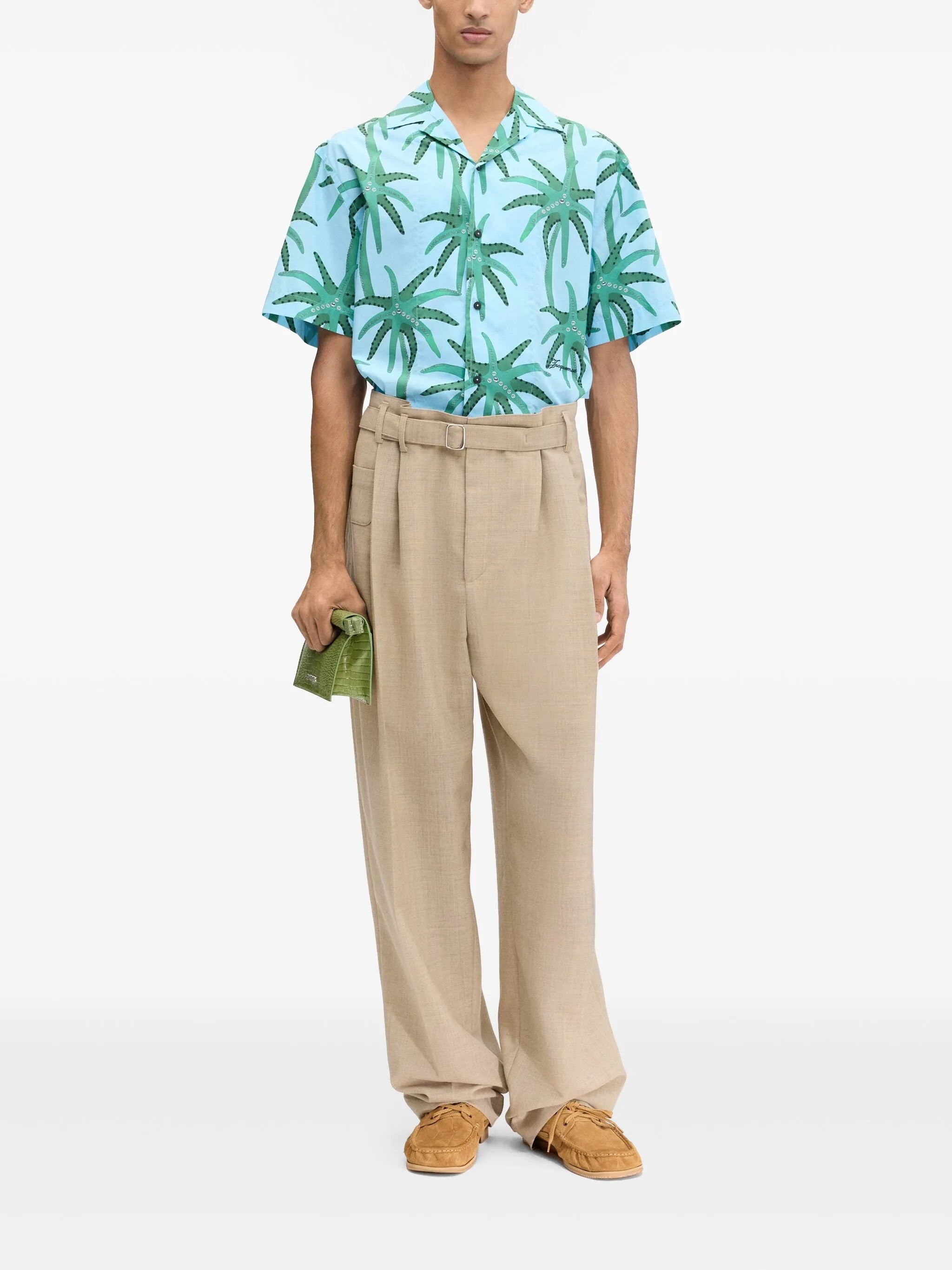 floral-print shirt