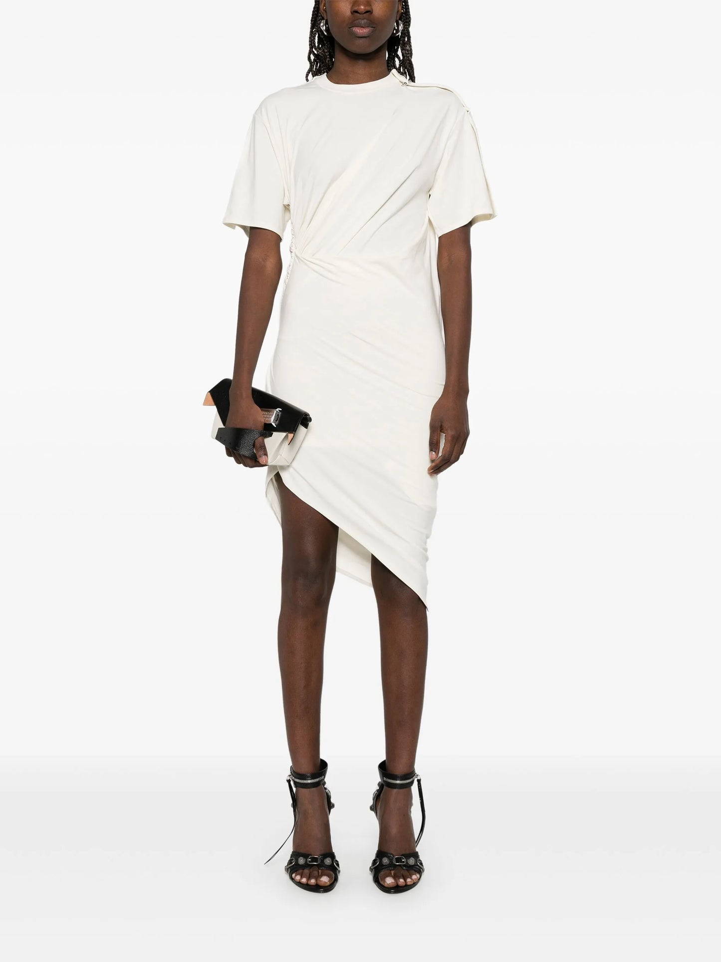 piercing-detail midi dress