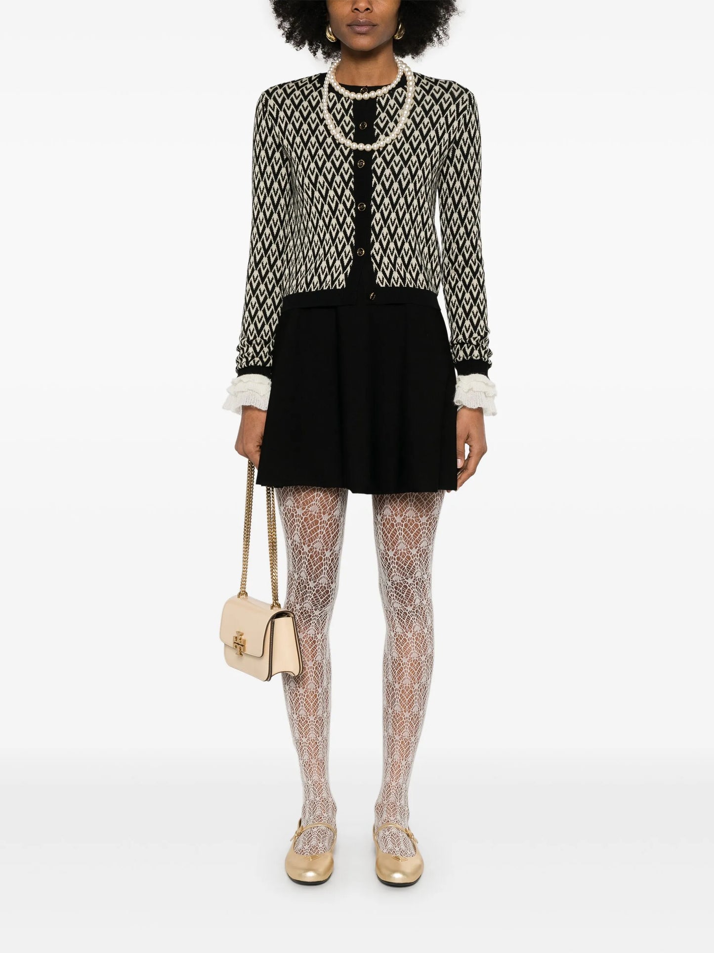Toute la V-jacquard cardigan