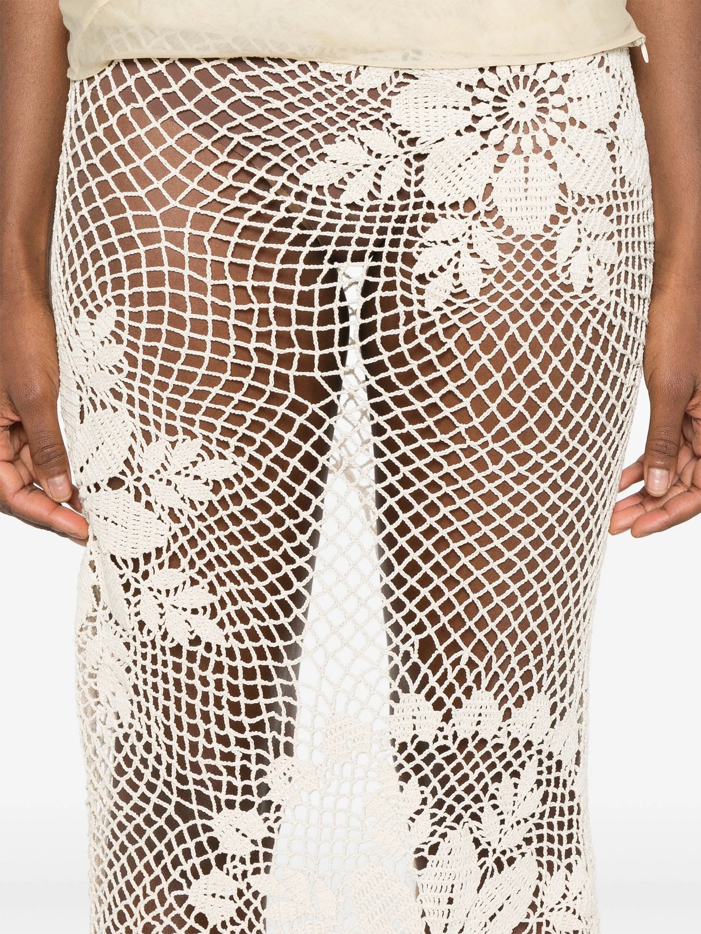 crochet midi skirt