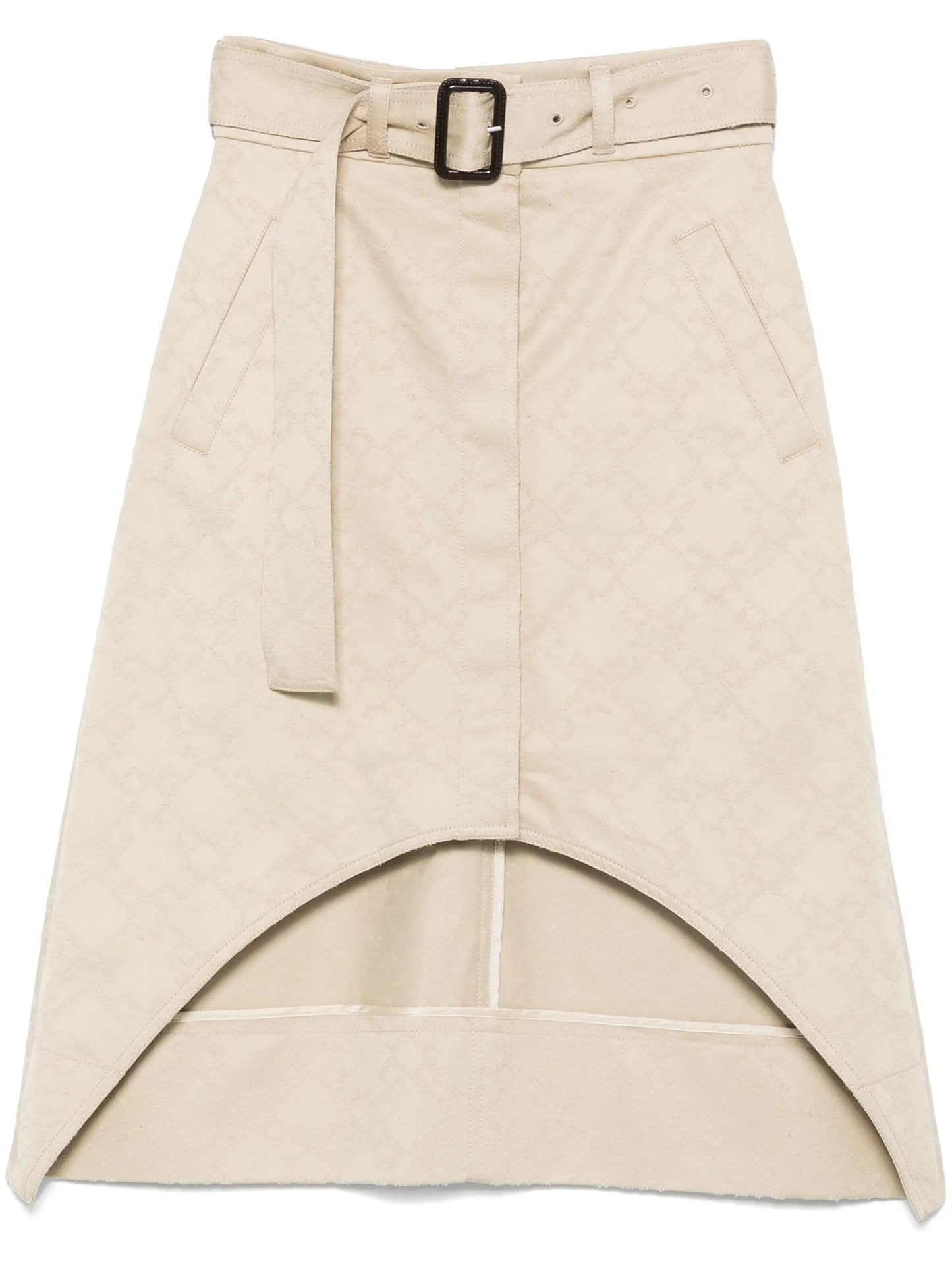 monogram 72 asymmetric midi skirt