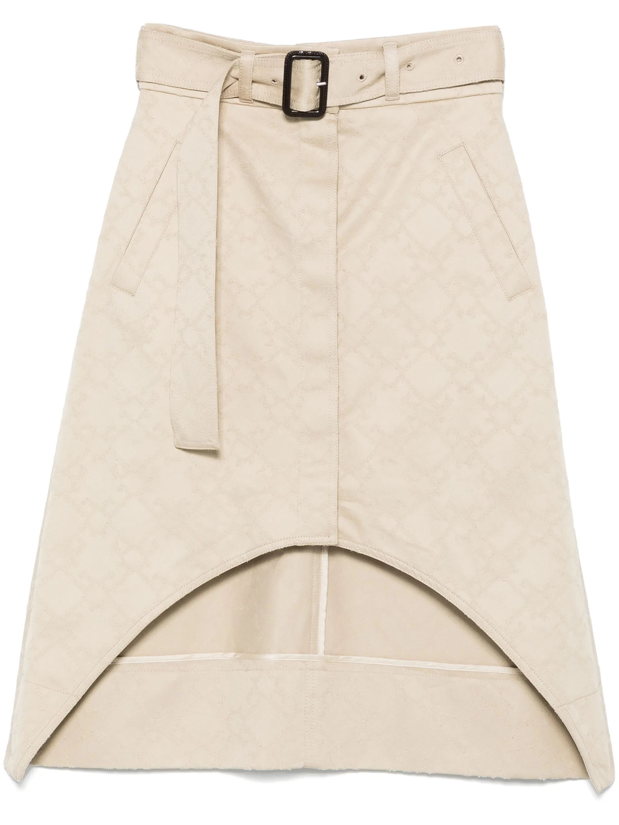 monogram 72 asymmetric midi skirt