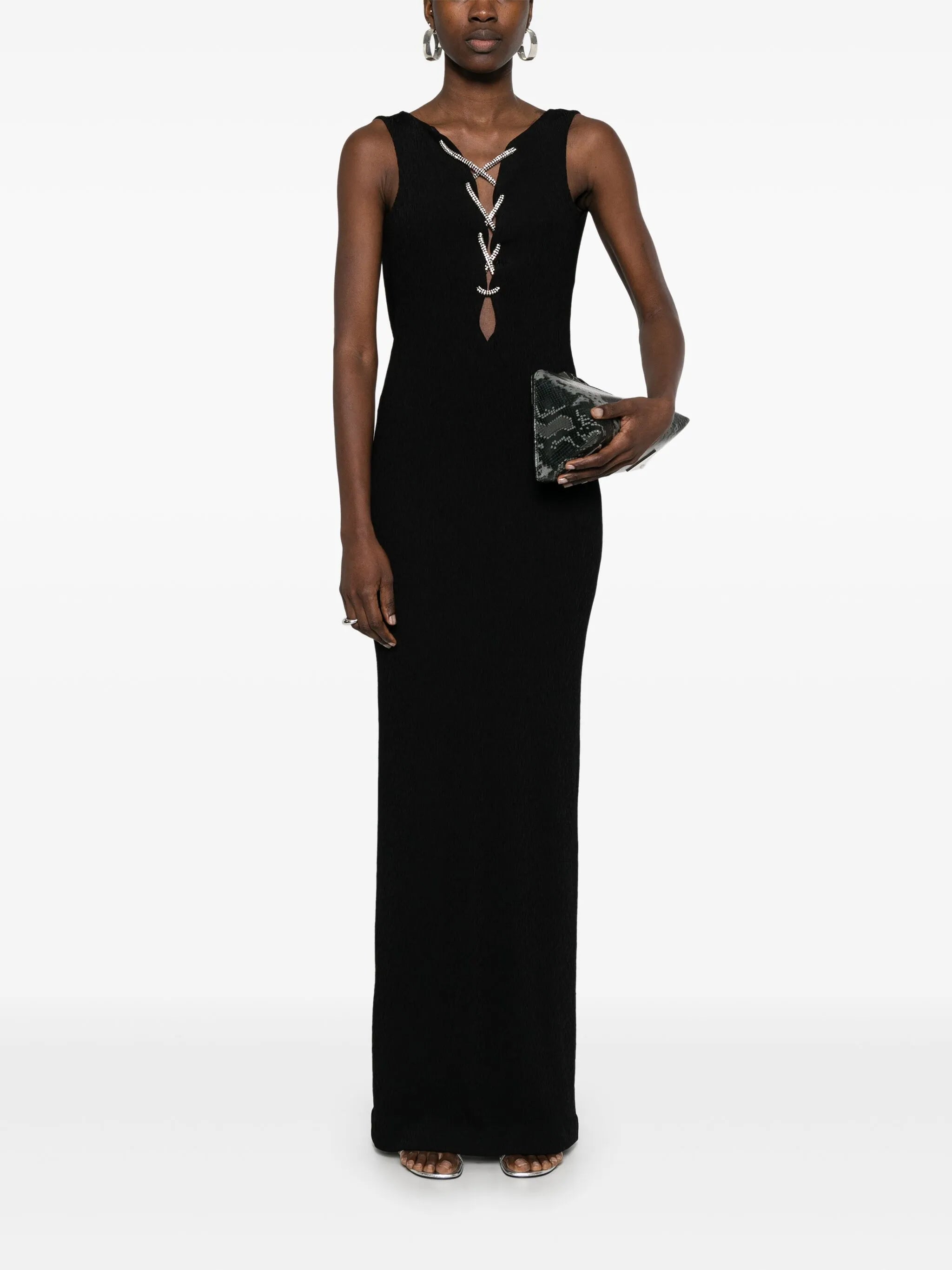 lace-up gown